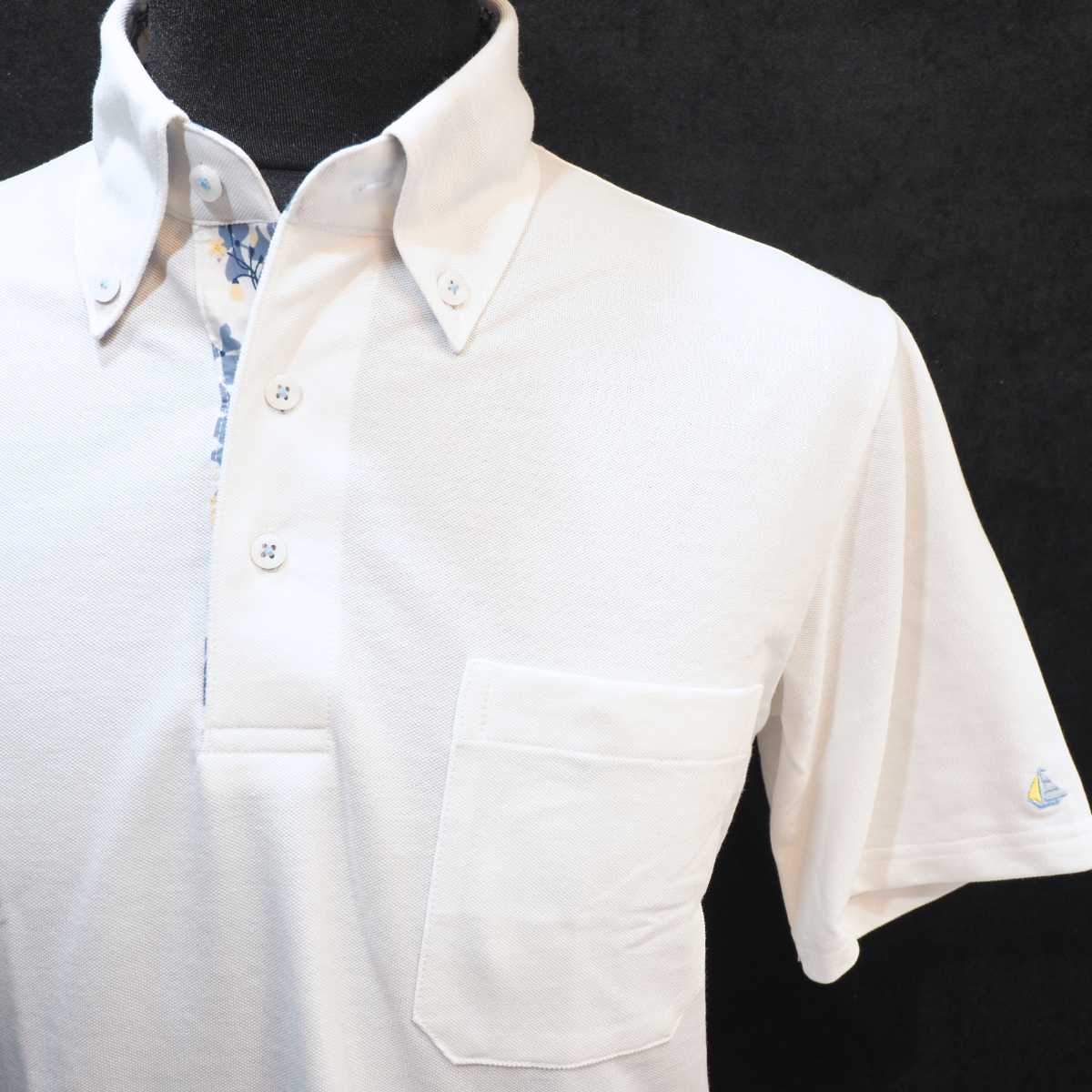 【半袖 S】ニットポロシャツ　N326111   ホワイト