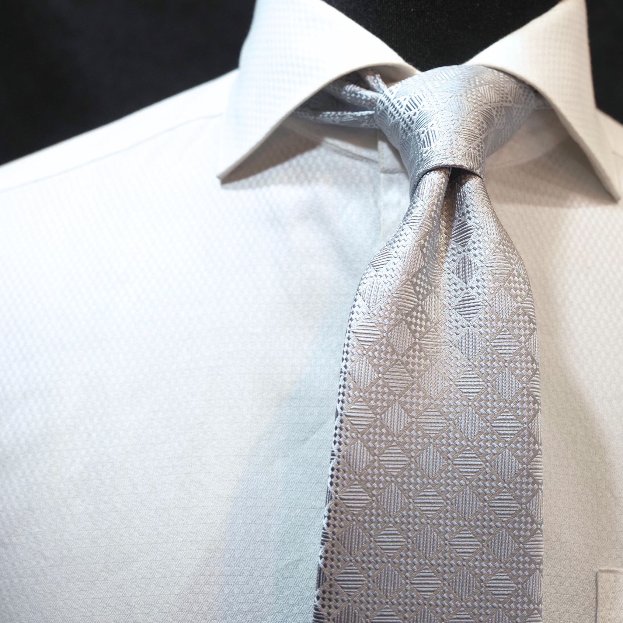 オリジナルソリッドタイ【シルバー】⑤