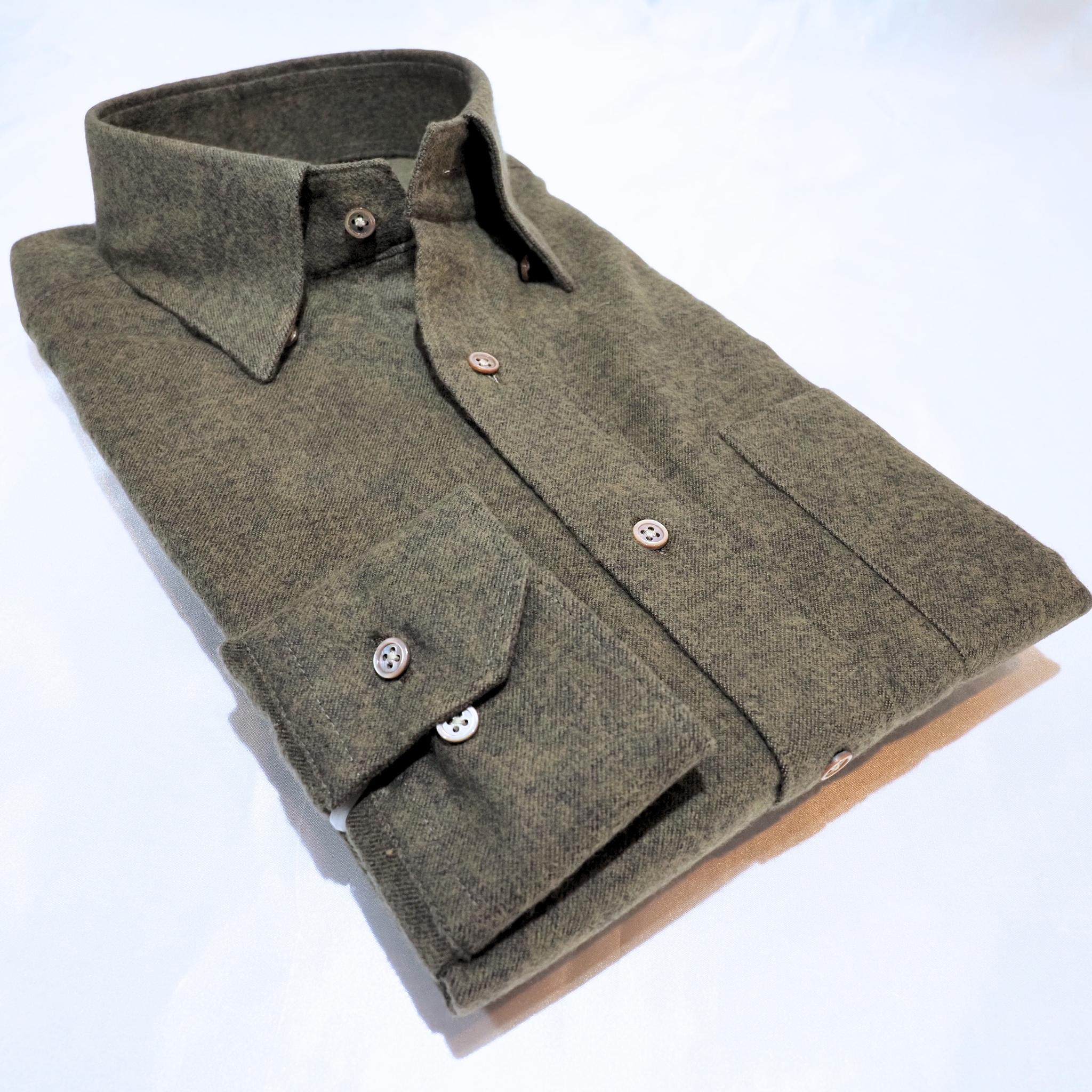 【ブラッシュドコットン L】ビジネスカジュアルシャツ長袖 N325122