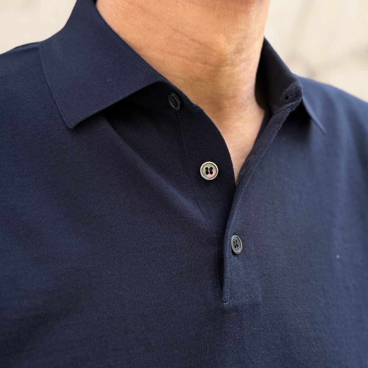 【半袖サマーニット ポロ L】 KN6101-26DB-1