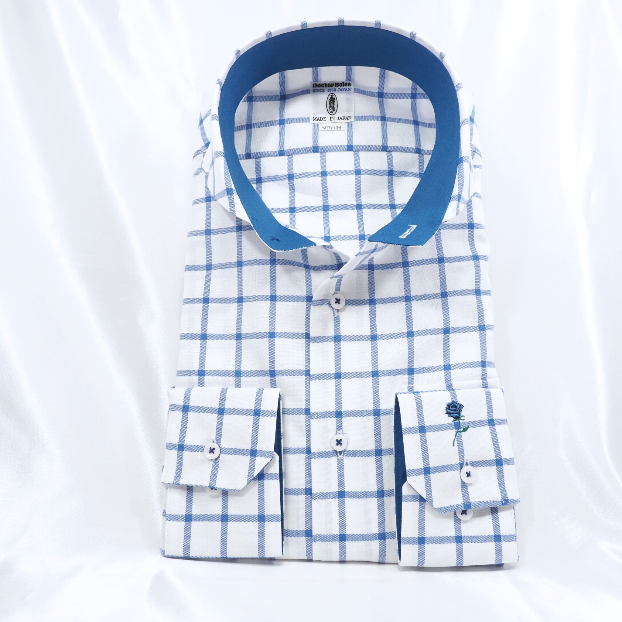 【長袖 M】左カフス一輪バラ刺繍