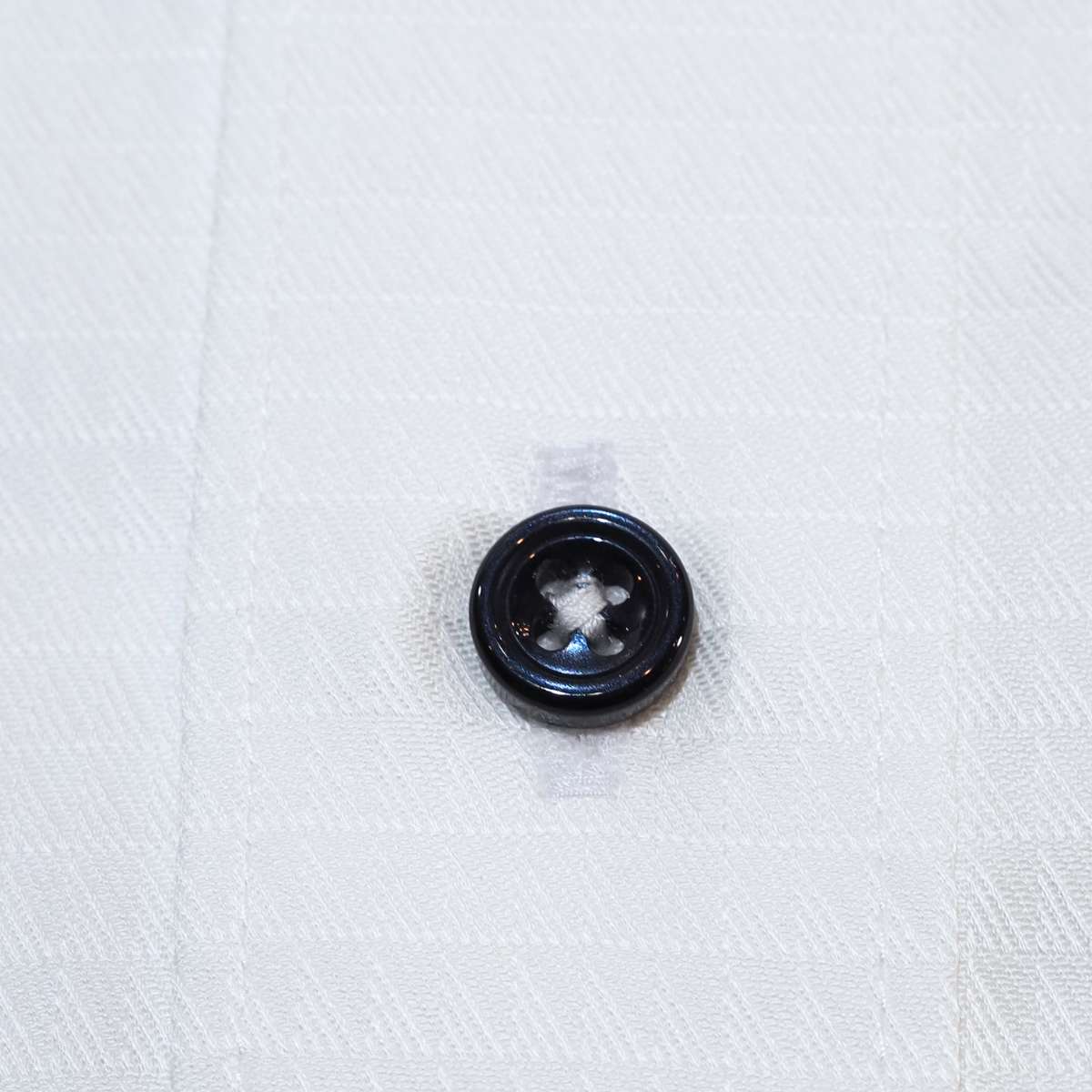 イージーケア衿ミニクローバー刺繍 半袖シャツ｜ホワイト・3L