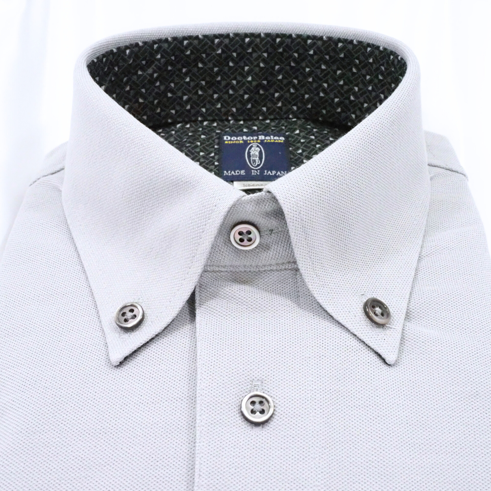 【半袖 L】ニットポロシャツ　324982-3  グレー