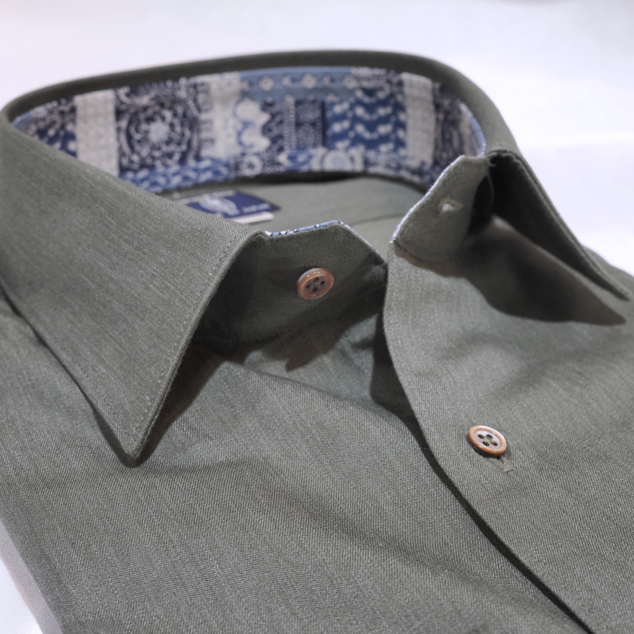 【シャンブレー M】ビジネスカジュアルシャツ長袖 N326101-1