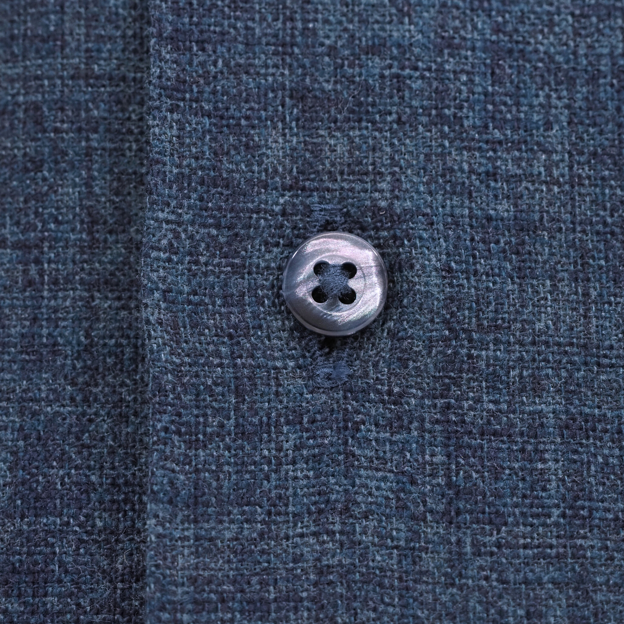 【開襟シャツ 半袖 LL】 N325108 ネイビー