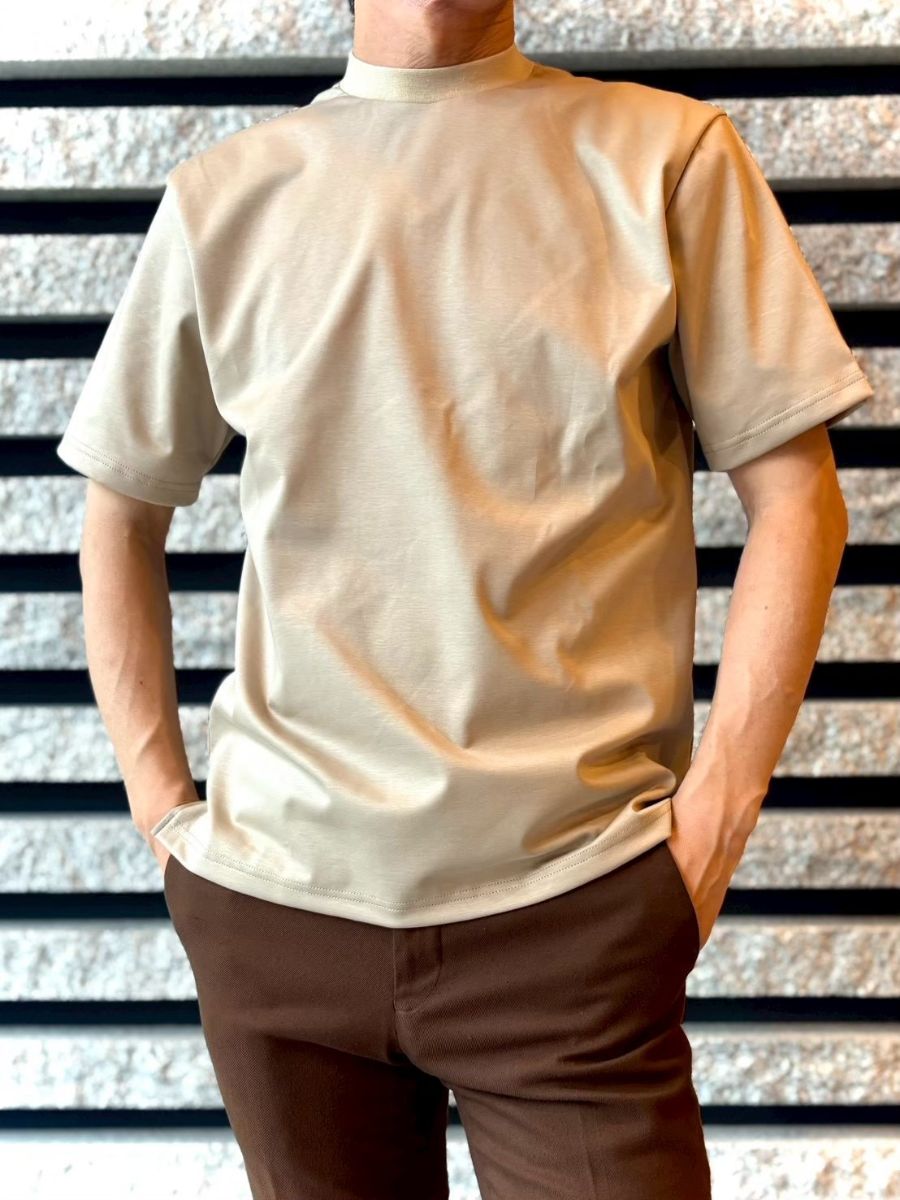【半袖 M】N326141-2 ドレスTシャツ　ベージュ