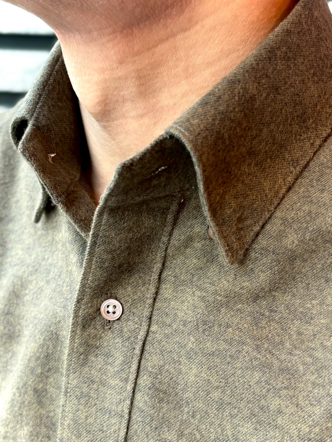 【ブラッシュドコットン L】ビジネスカジュアルシャツ長袖 N325122