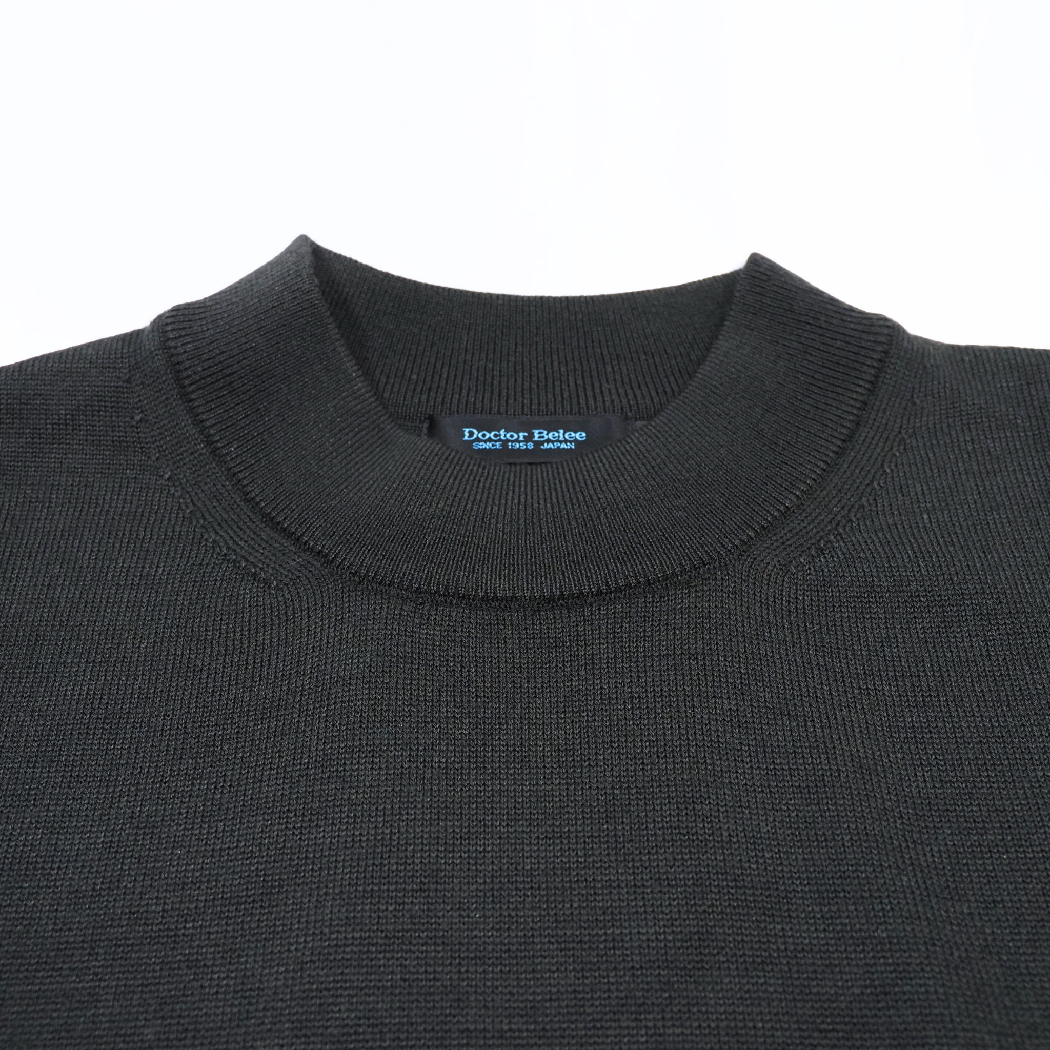 【オリジナルモックネックニット Lサイズ】ブラック KN5101-25DB-1
