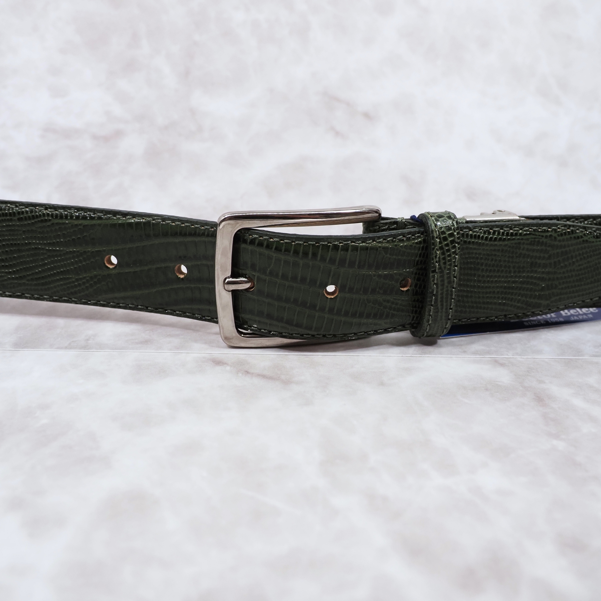 イタリア製 本牛革ベルト【グリーン】