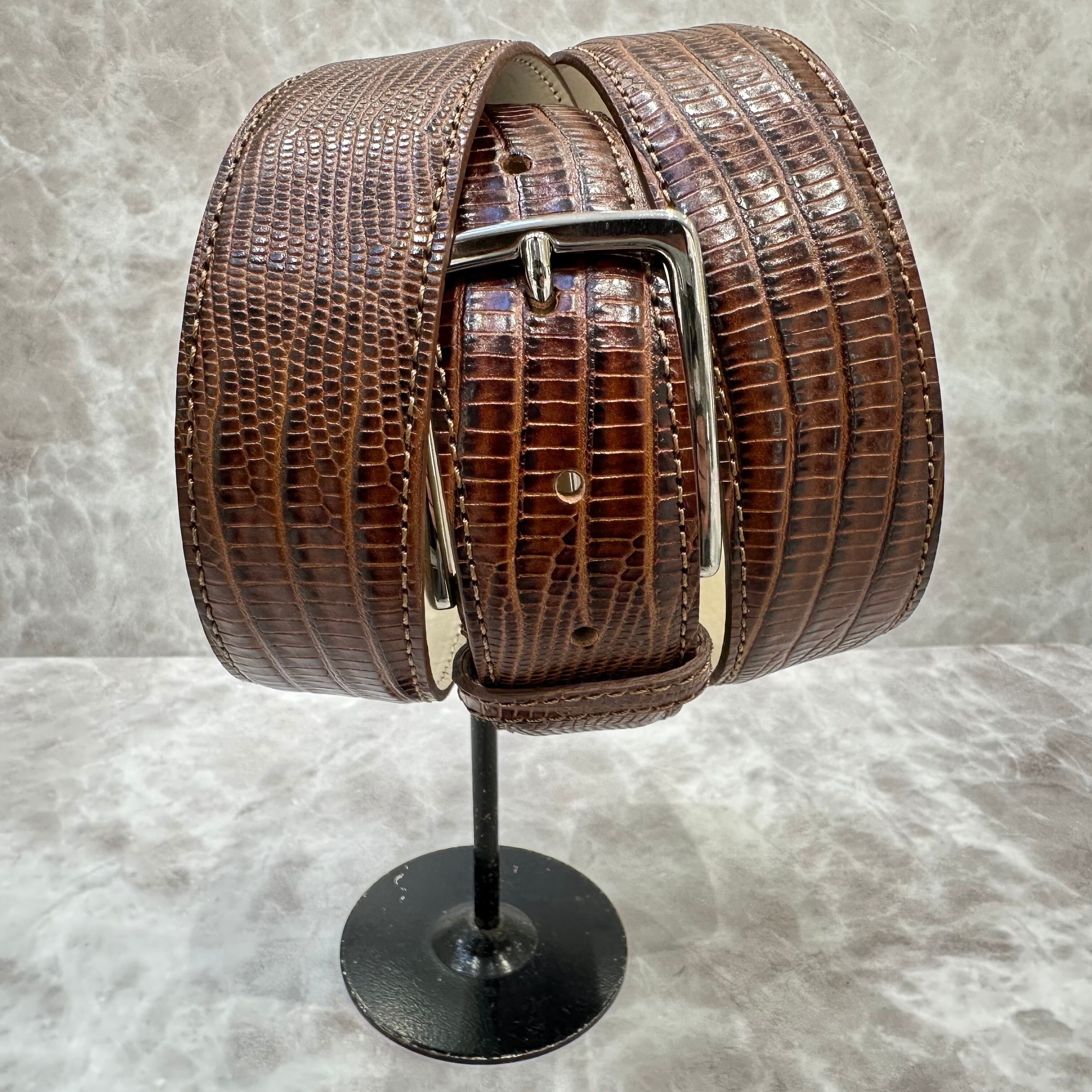 イタリア製 本牛革ベルト【ブラウン】