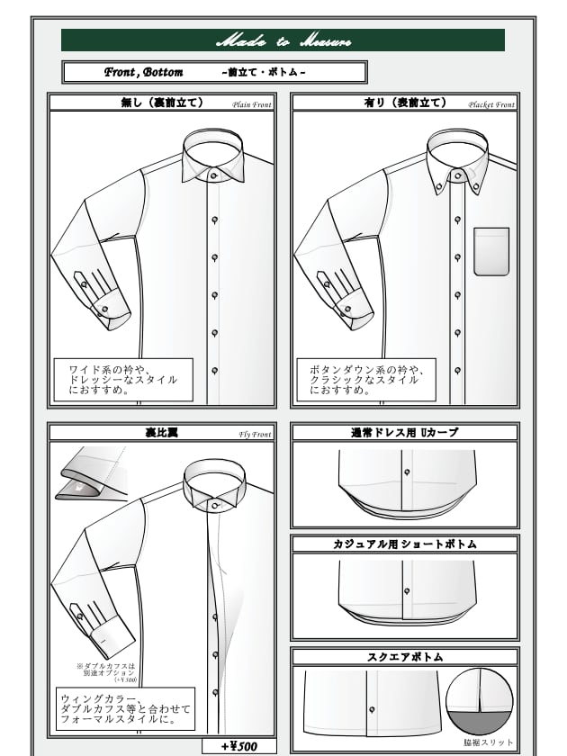 ドクターベリーのオーダーシャツとは？