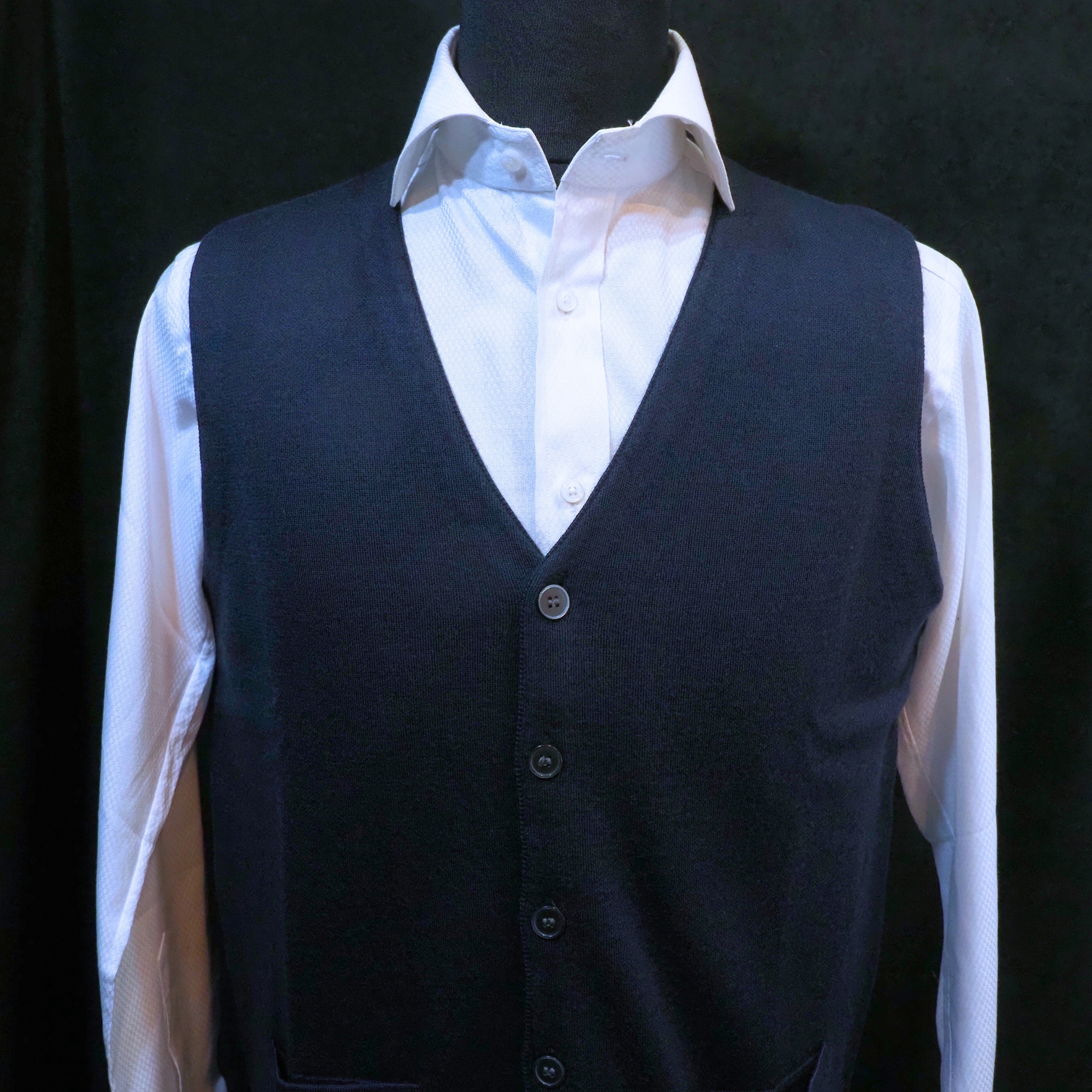 【オリジナルニットベスト M】ネイビー KN5103-25DB-3