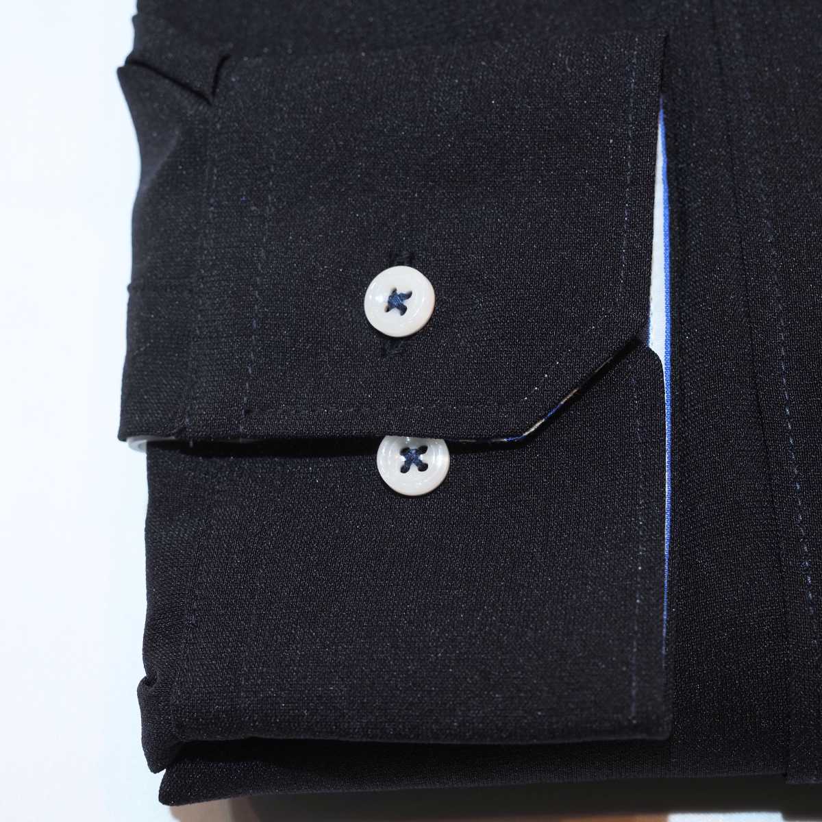 【メランジポリ L】ビジネスカジュアルシャツ長袖　N326106-1