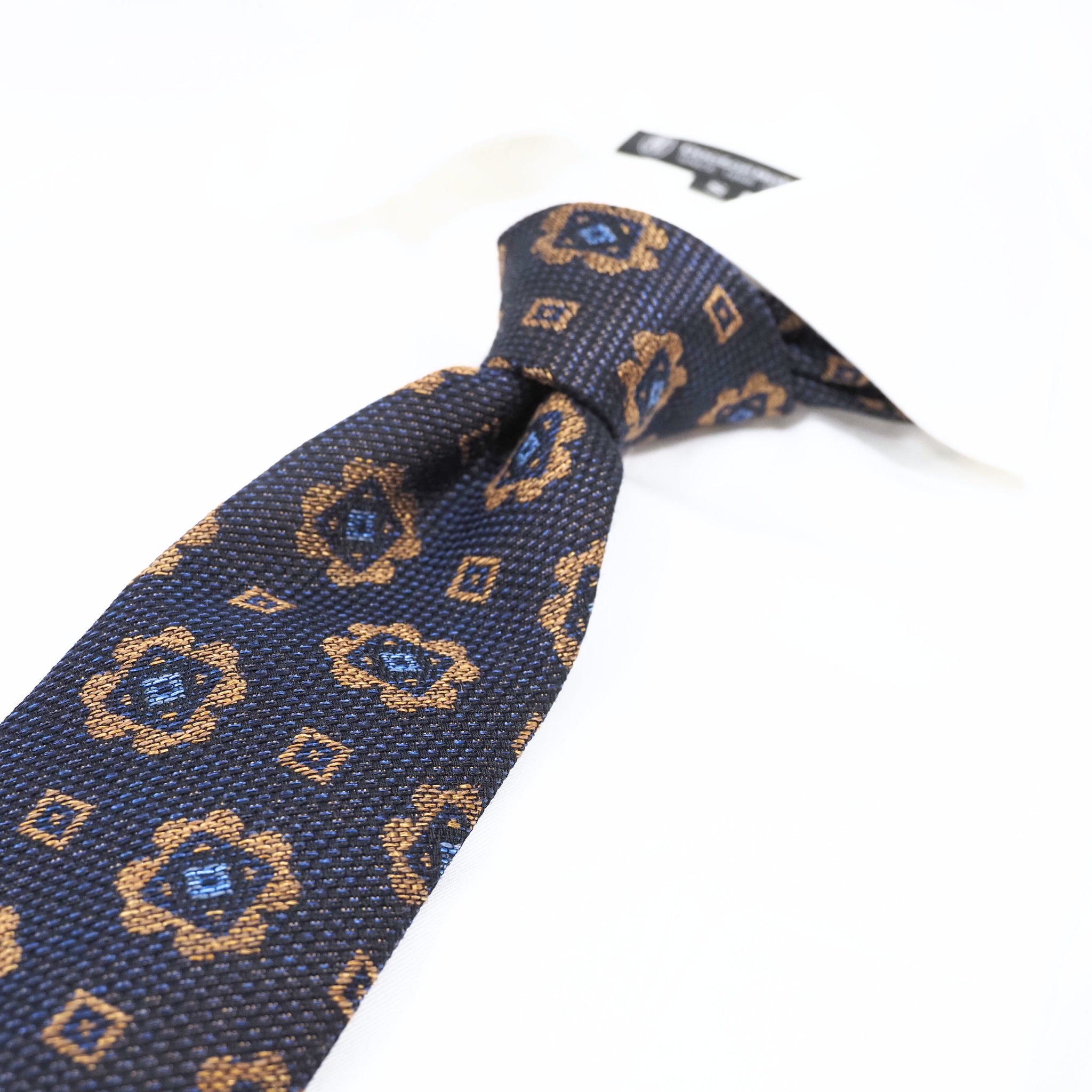 ブルーネームタイ コットン・ウール混