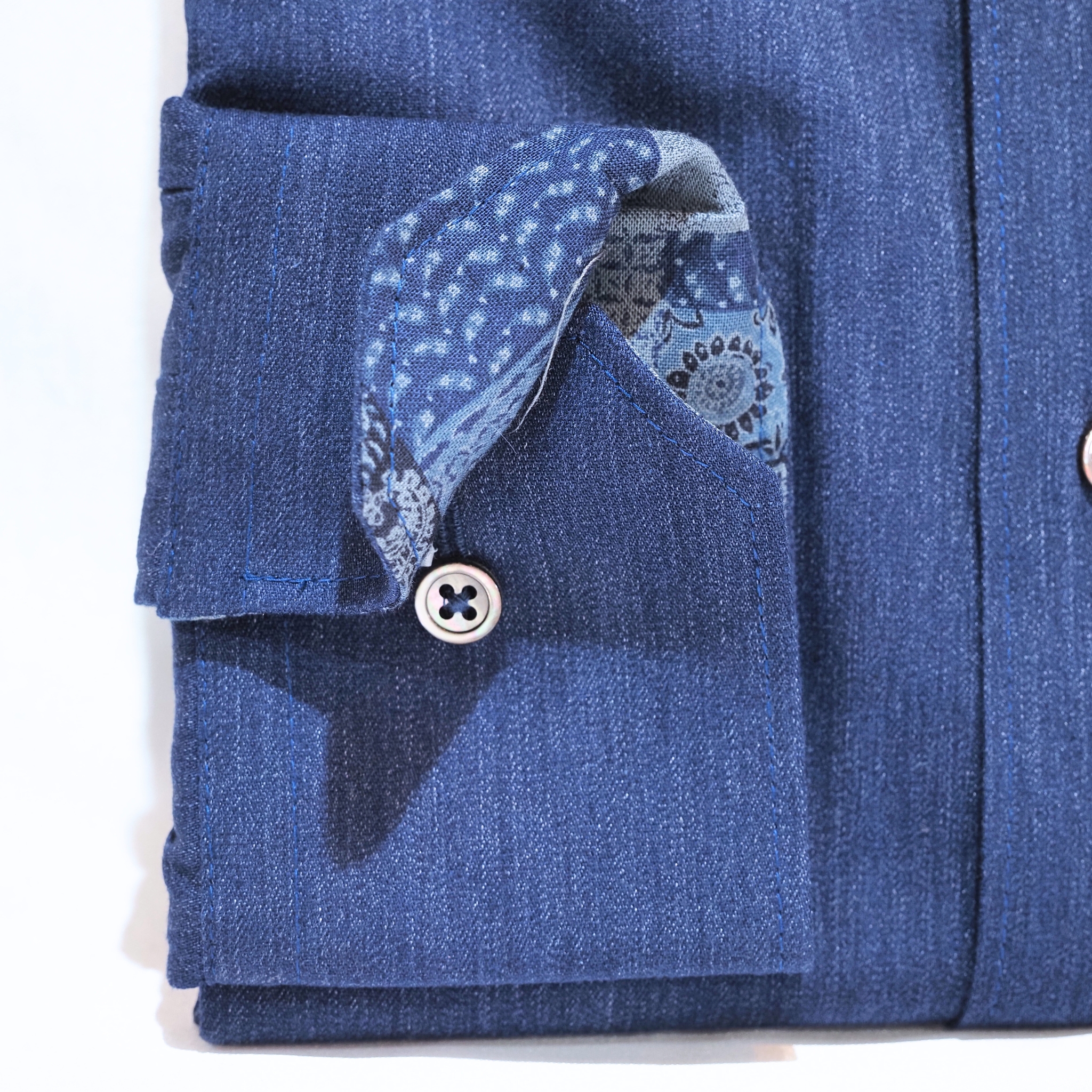 【シャンブレー 3L】ビジネスカジュアルシャツ長袖 N326101-2