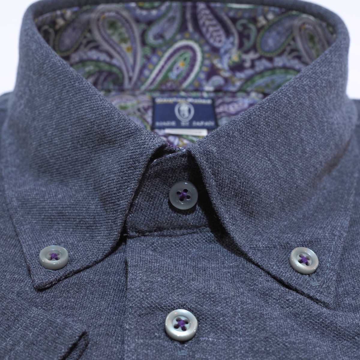 【半袖 3L】ニットポロシャツ　N326112-2   インディゴ