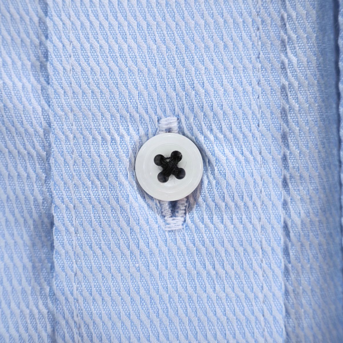 【長袖 L】左カフスしまうま刺繍シャツ