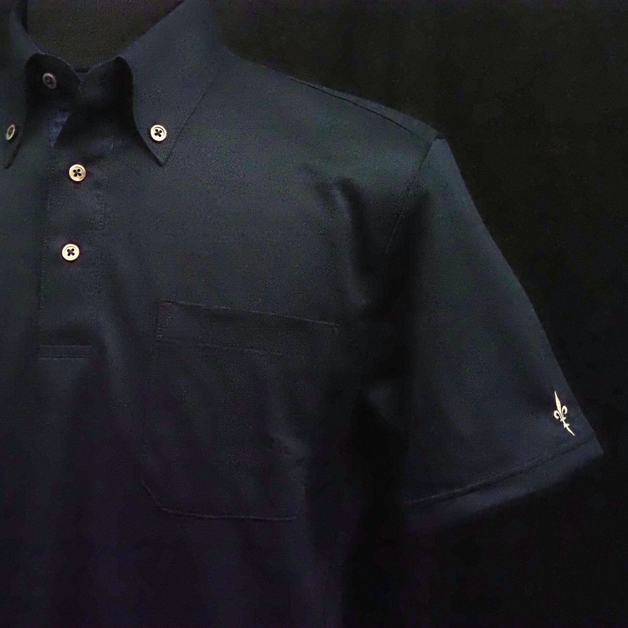 【半袖 M】ニットポロシャツ　324988-1 　ネイビー