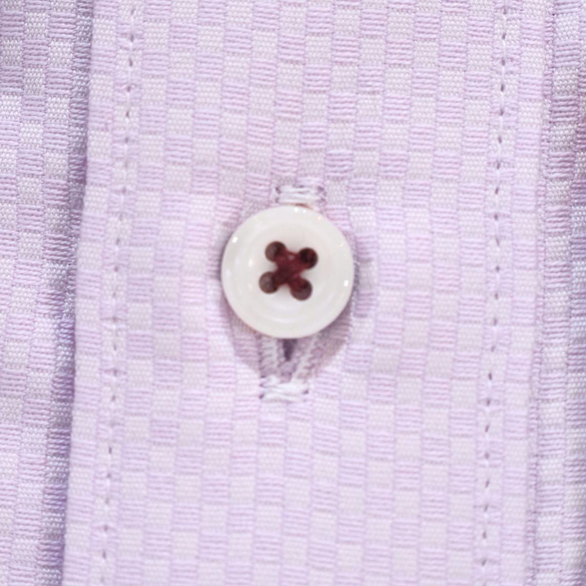 左カフスダックス刺繍 長袖シャツ｜ピンク・S