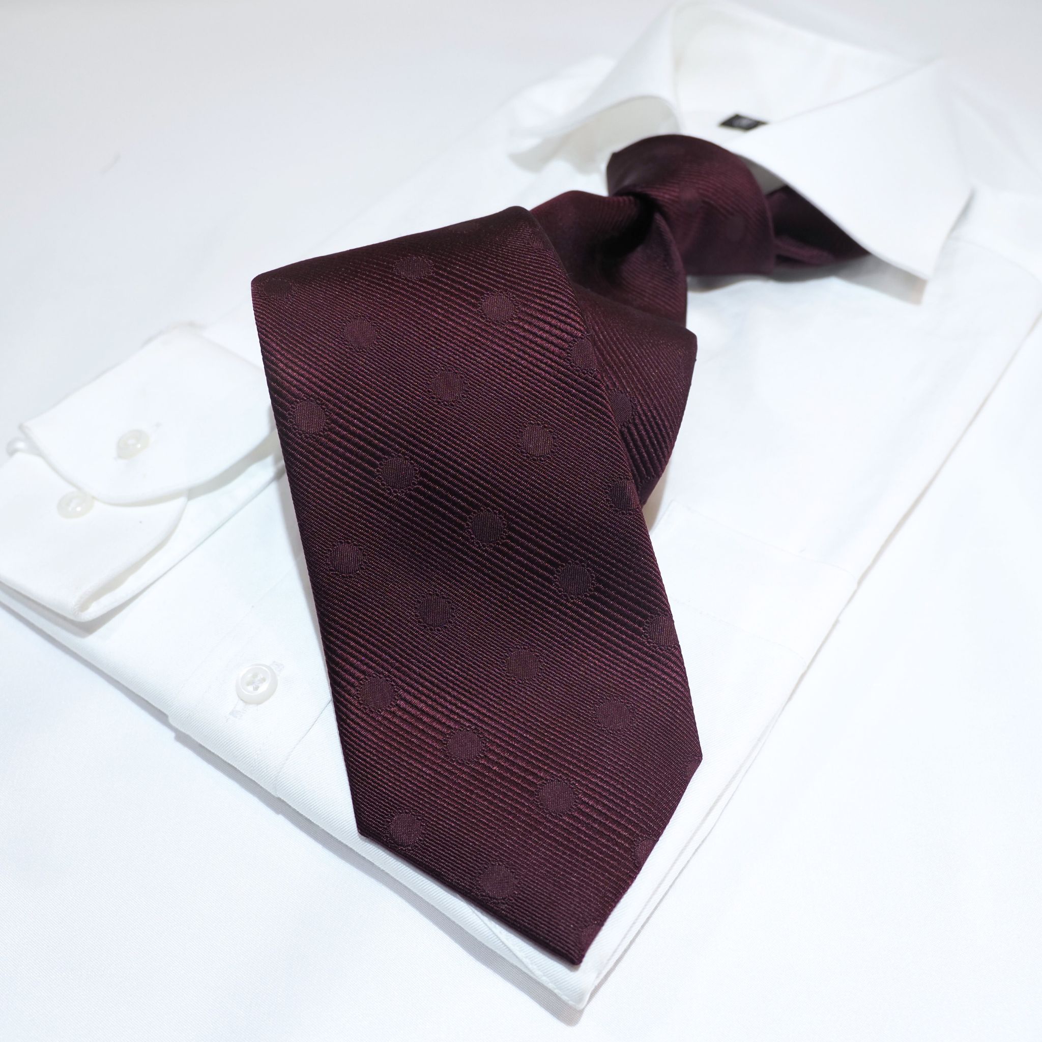 オリジナルソリッドタイ【エンジ】⑤