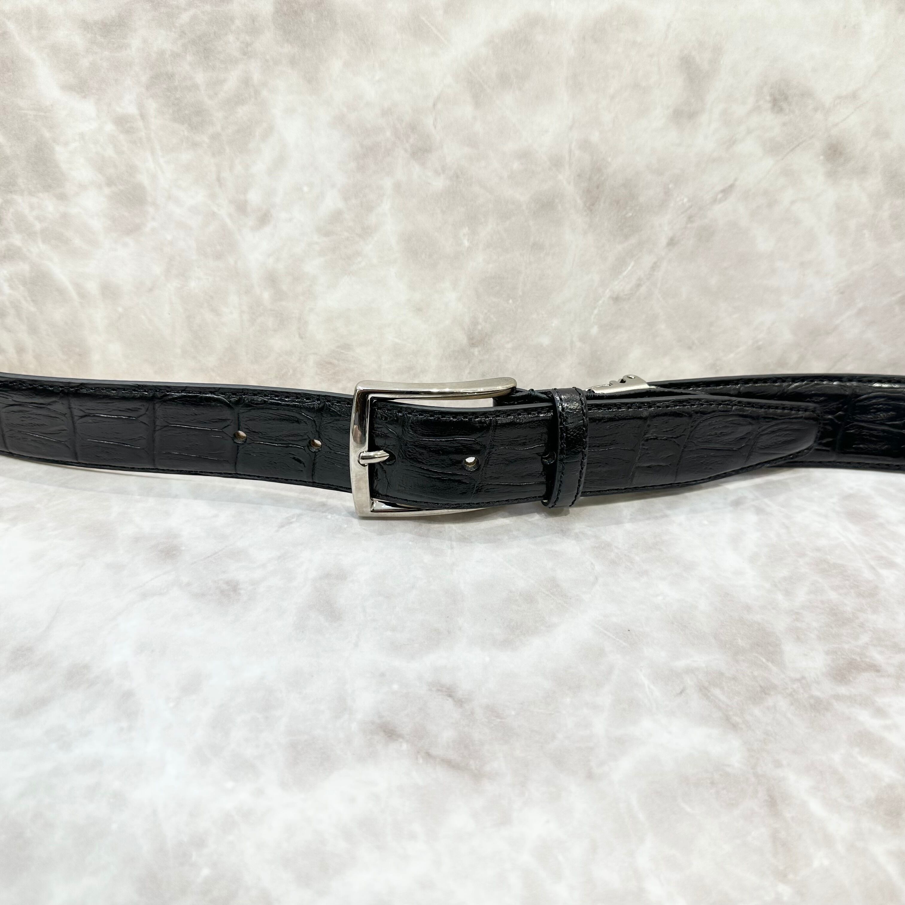 イタリア製 本牛革ベルト【ブラック】