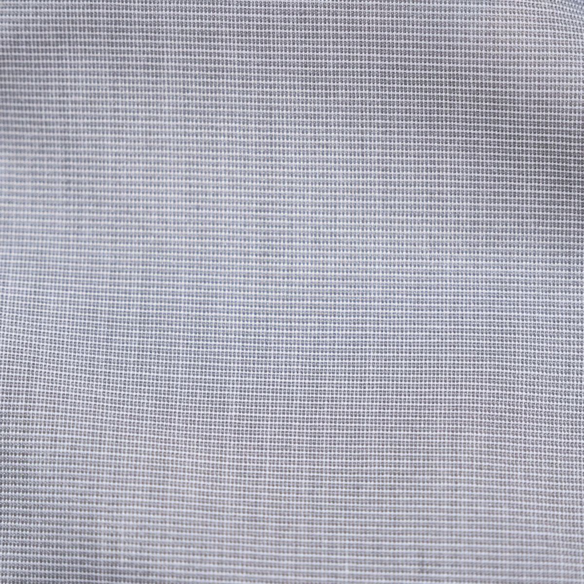 左カフスコウモリ刺繍 長袖シャツ｜ライトグレー・3L