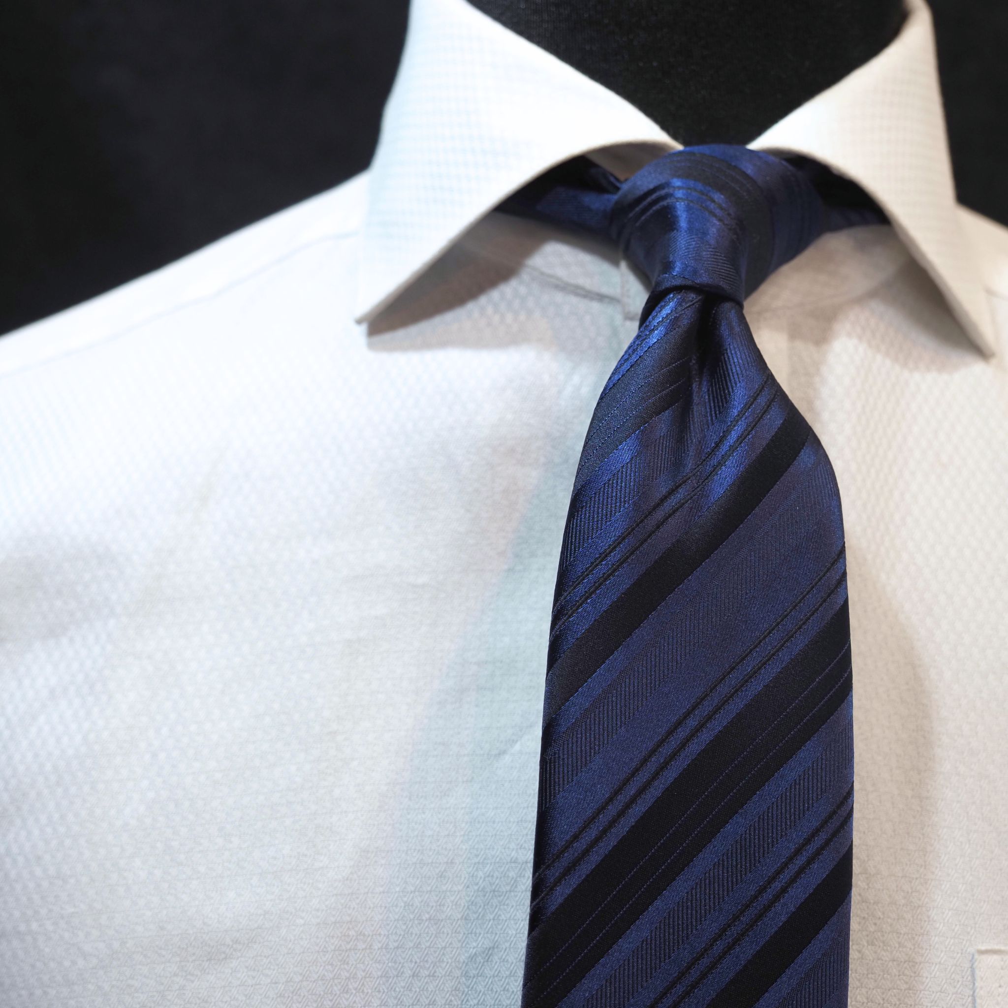 オリジナルソリッドタイ【紺】①