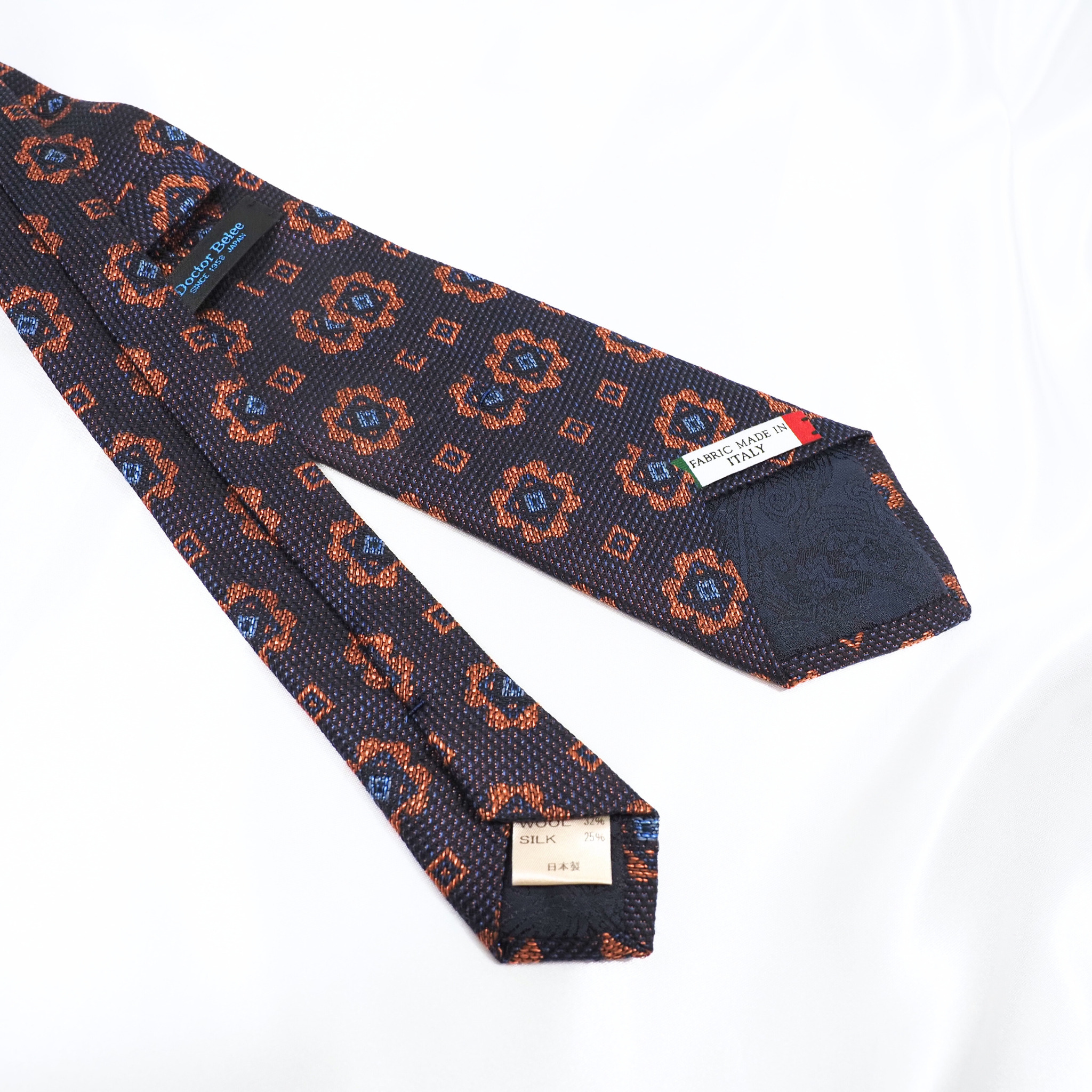 ブルーネームタイ コットン・ウール混