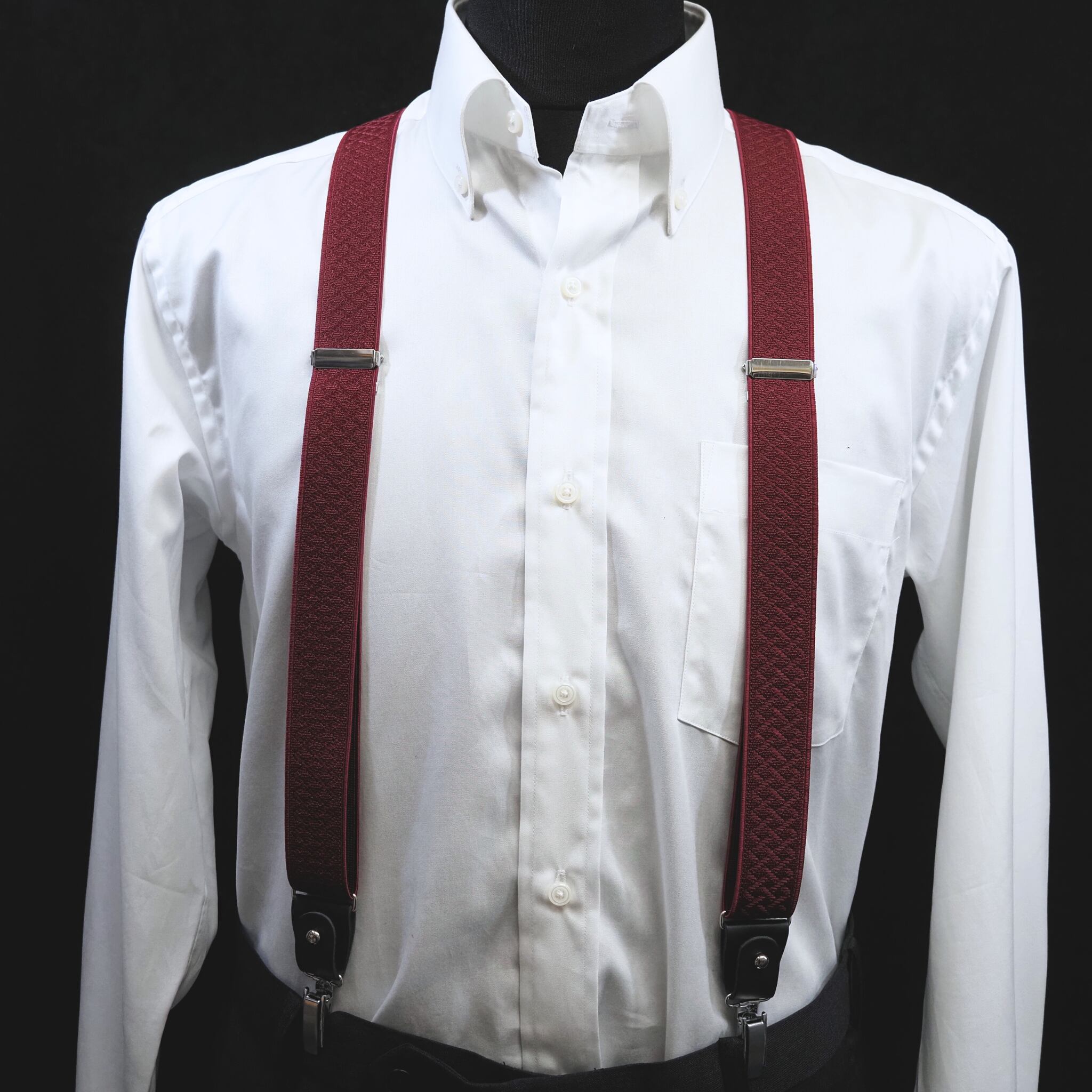 サスペンダー【エンジ】