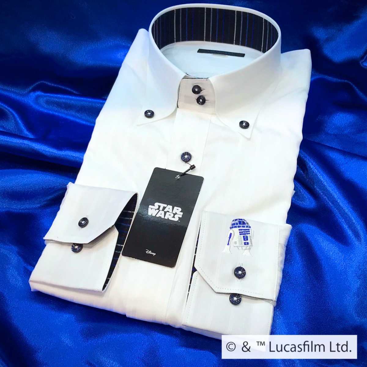 【STAR WARS / R2-D2】長袖ワイシャツLLサイズ