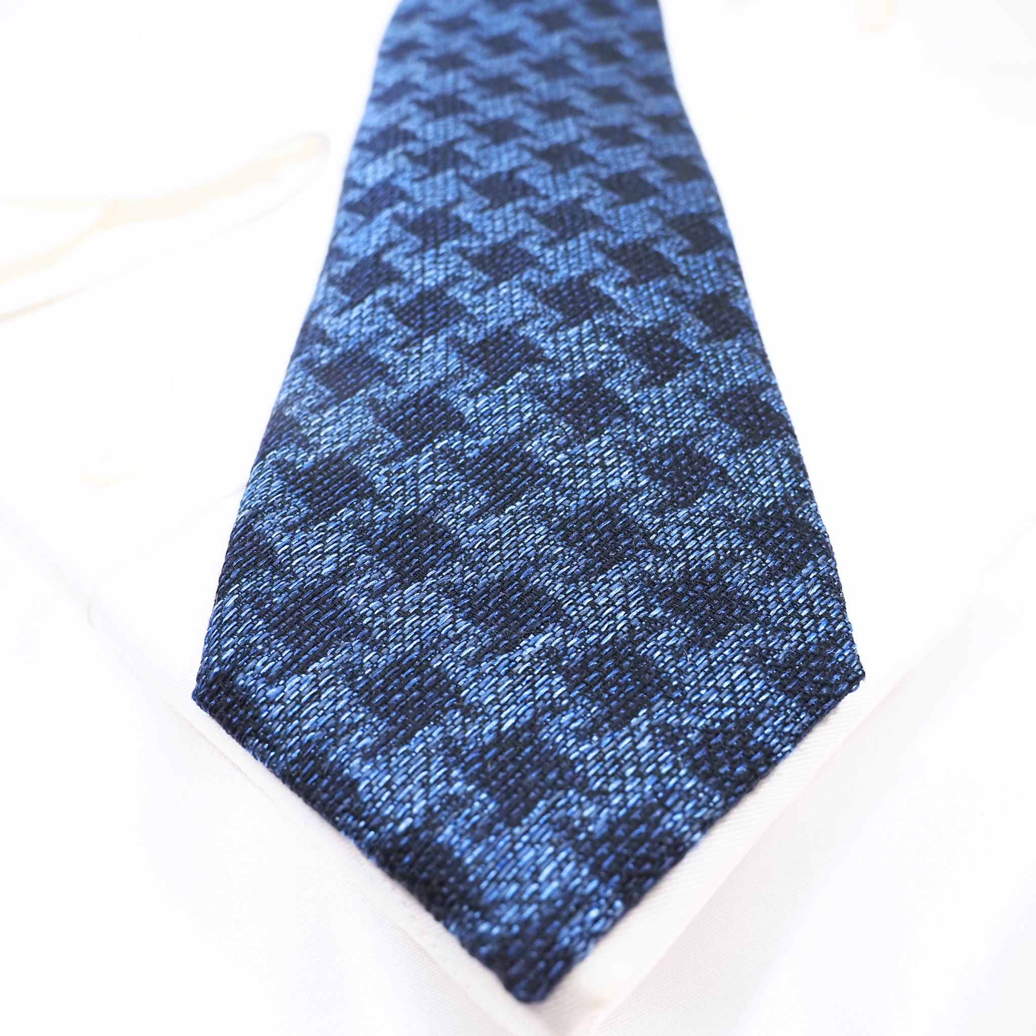 ブルーネームタイ コットン・ウール混