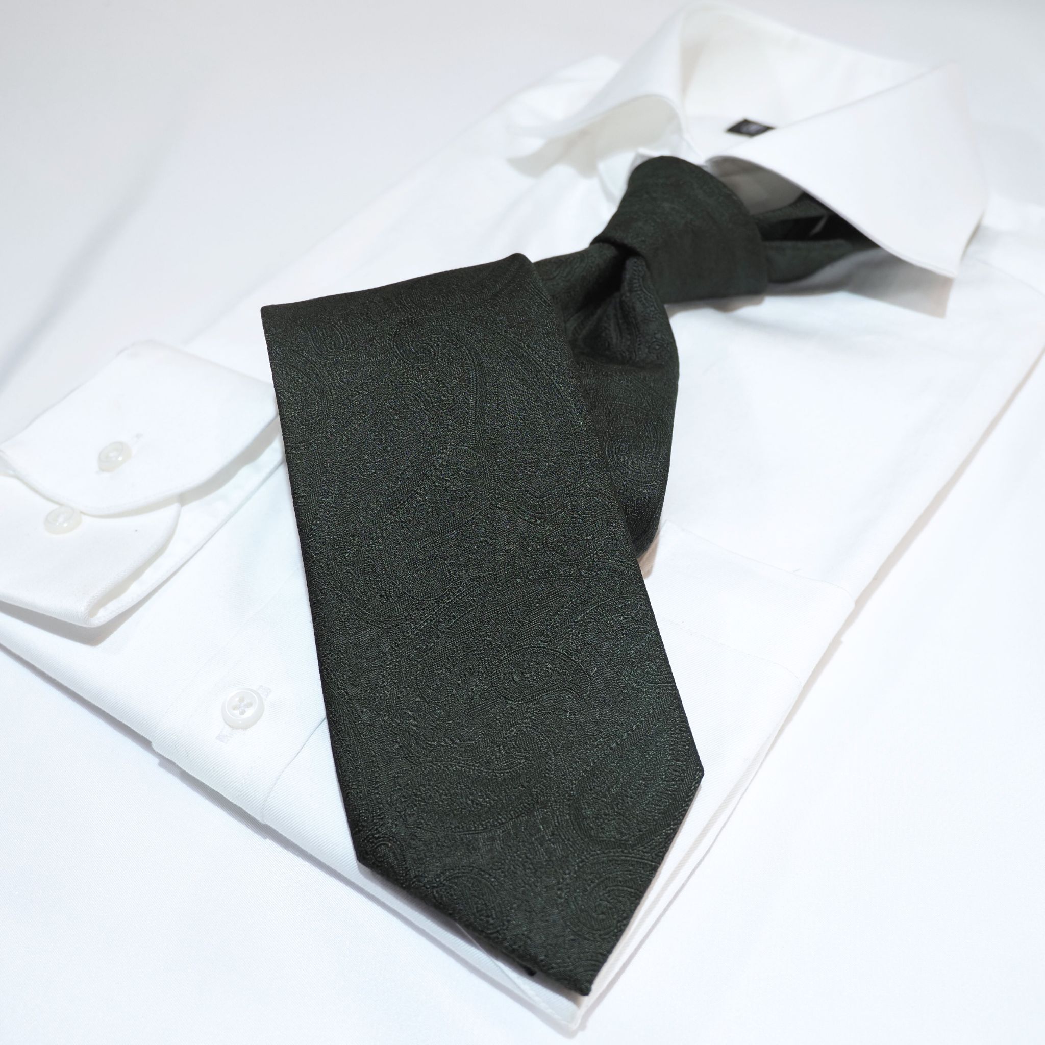 オリジナルソリッドタイ【深緑】①