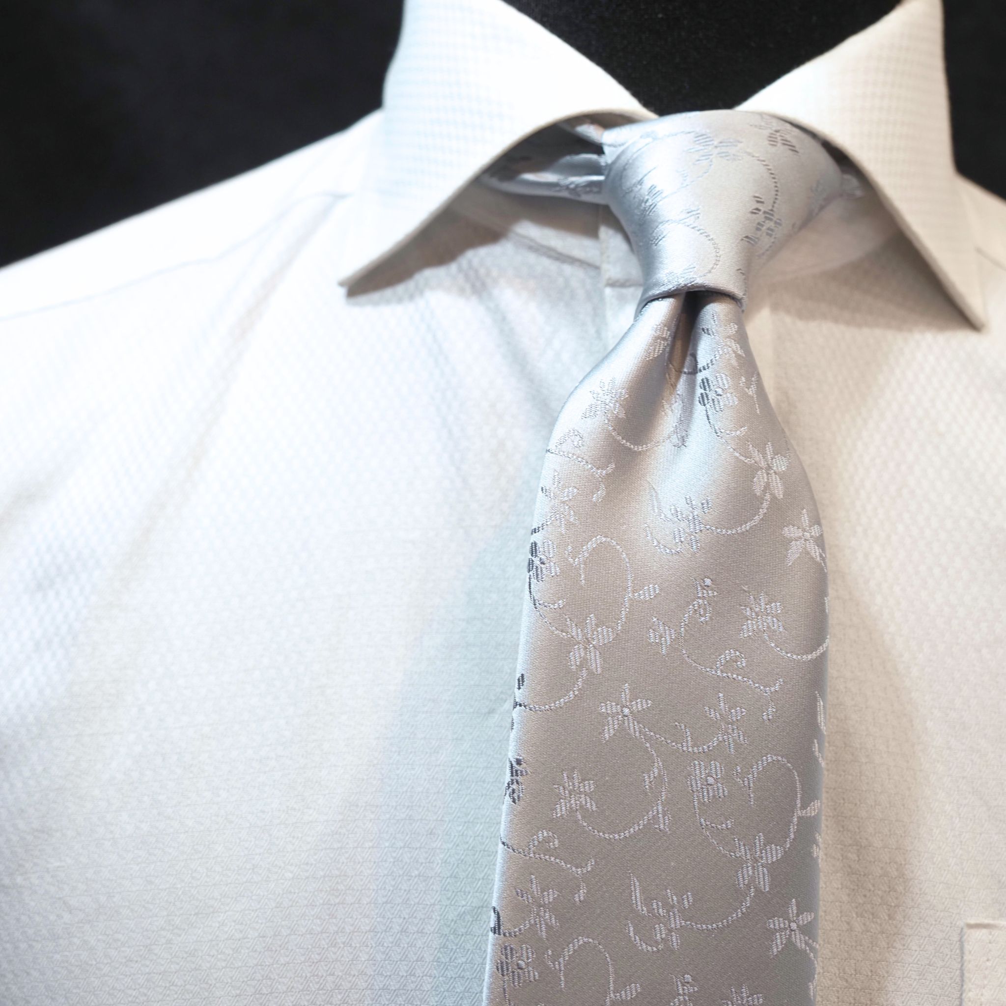 オリジナルソリッドタイ【シルバー】⑥