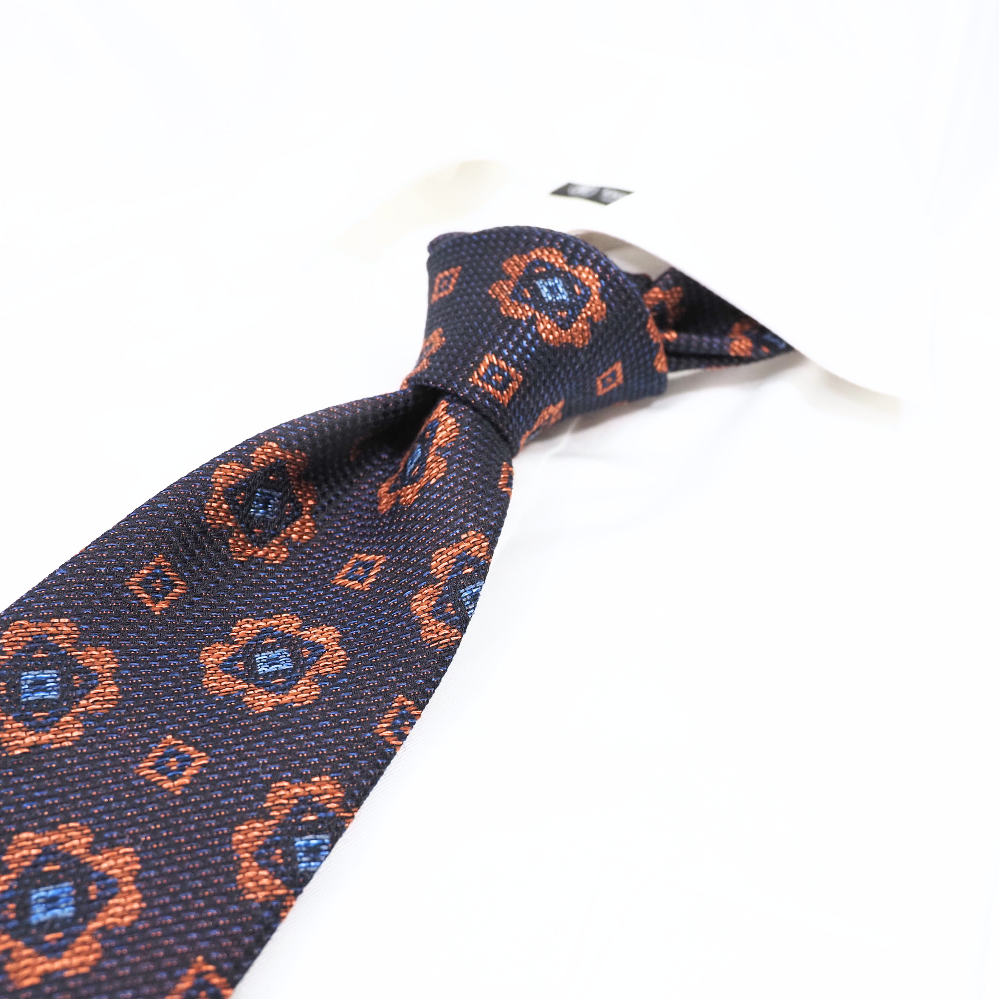 ブルーネームタイ コットン・ウール混