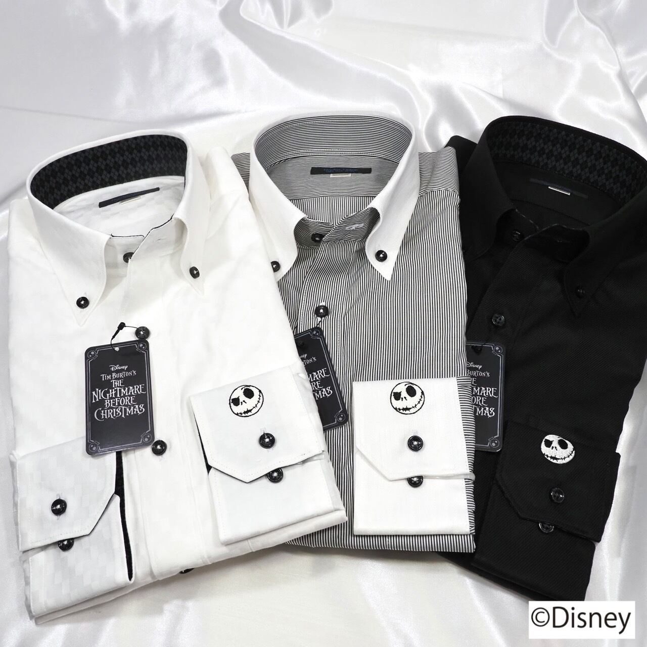 【Disney/ジャック・スケリントン】限定刺繍ワイシャツ　Lサイズ