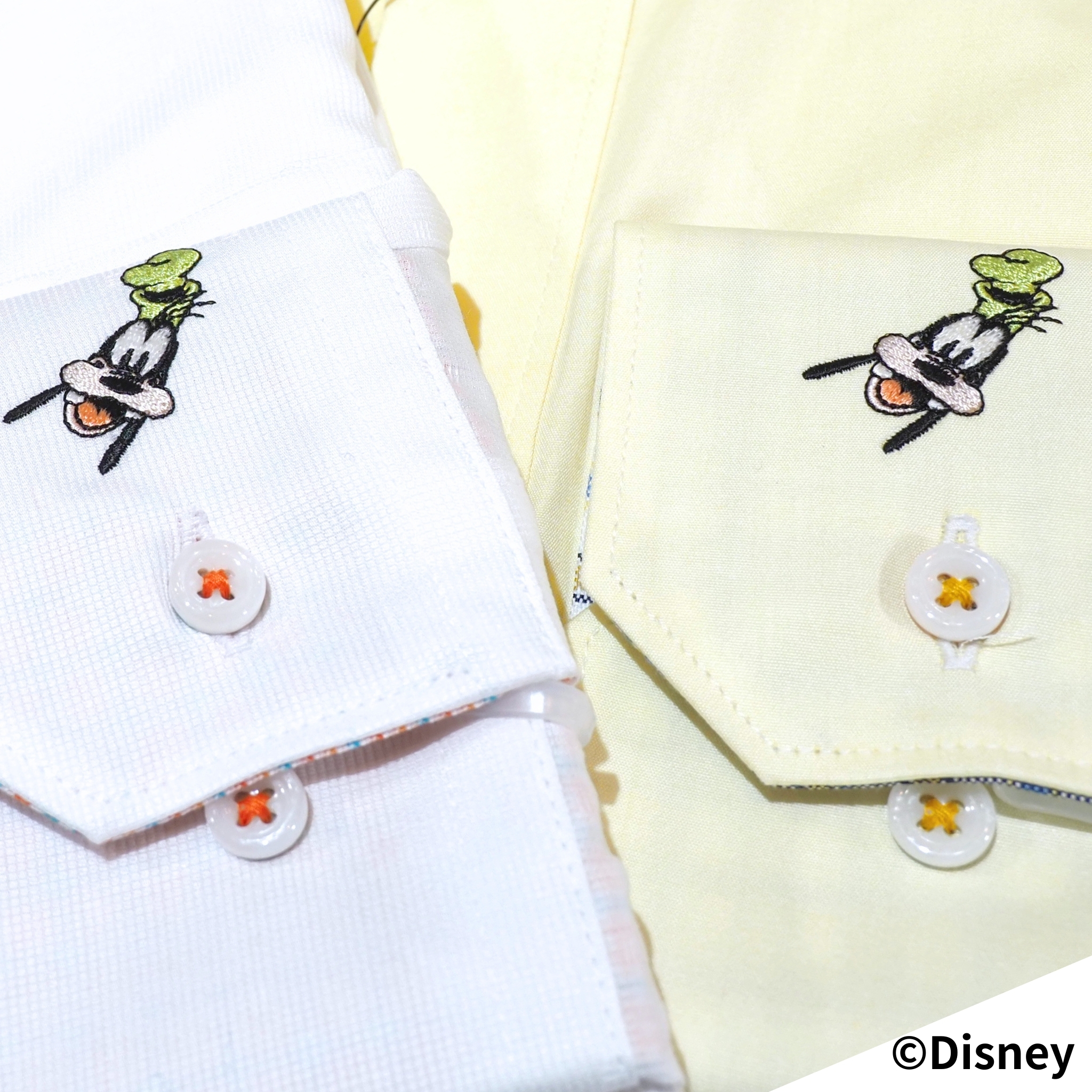 【Disney／グーフィー】刺繍ワイシャツ Mサイズ　