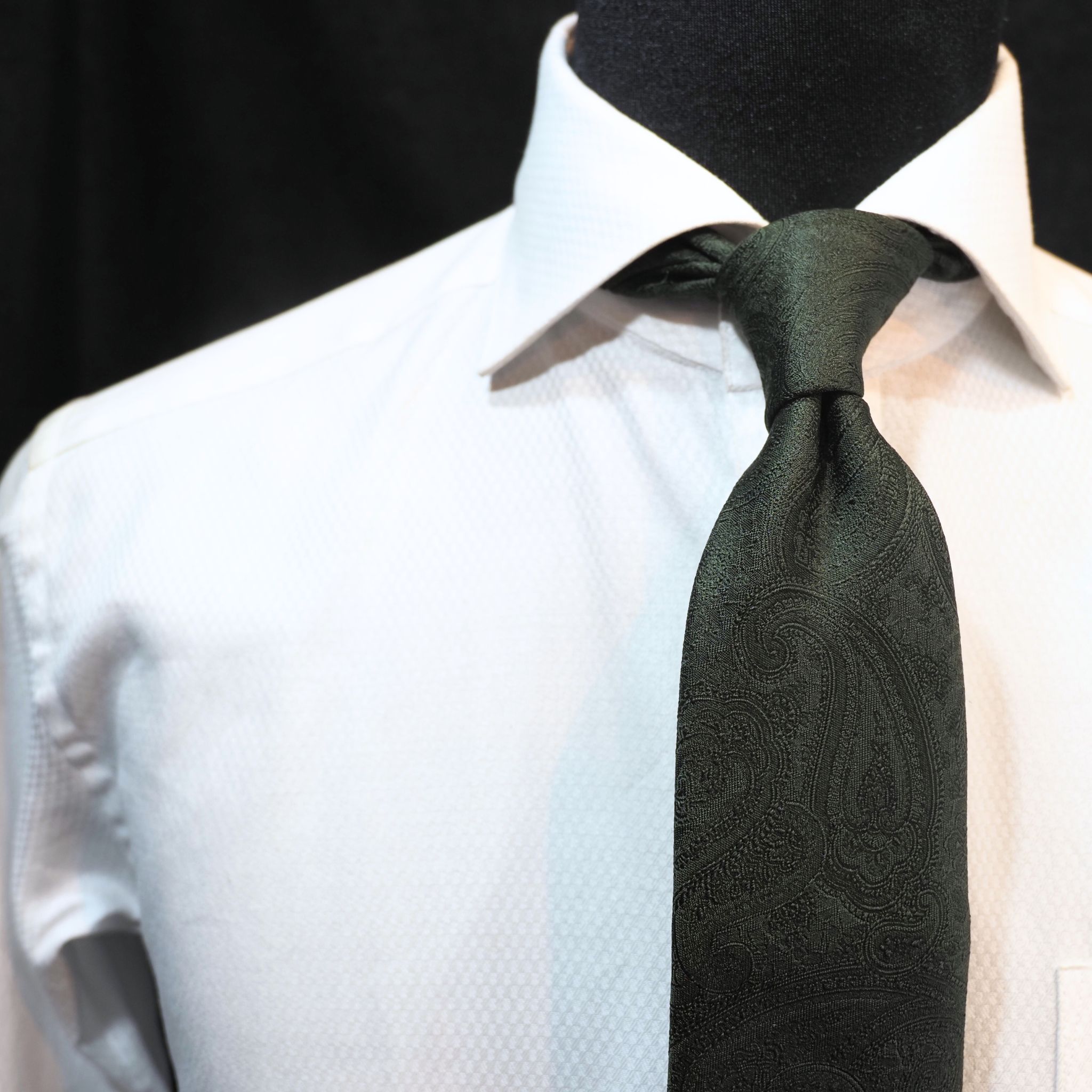 オリジナルソリッドタイ【深緑】①