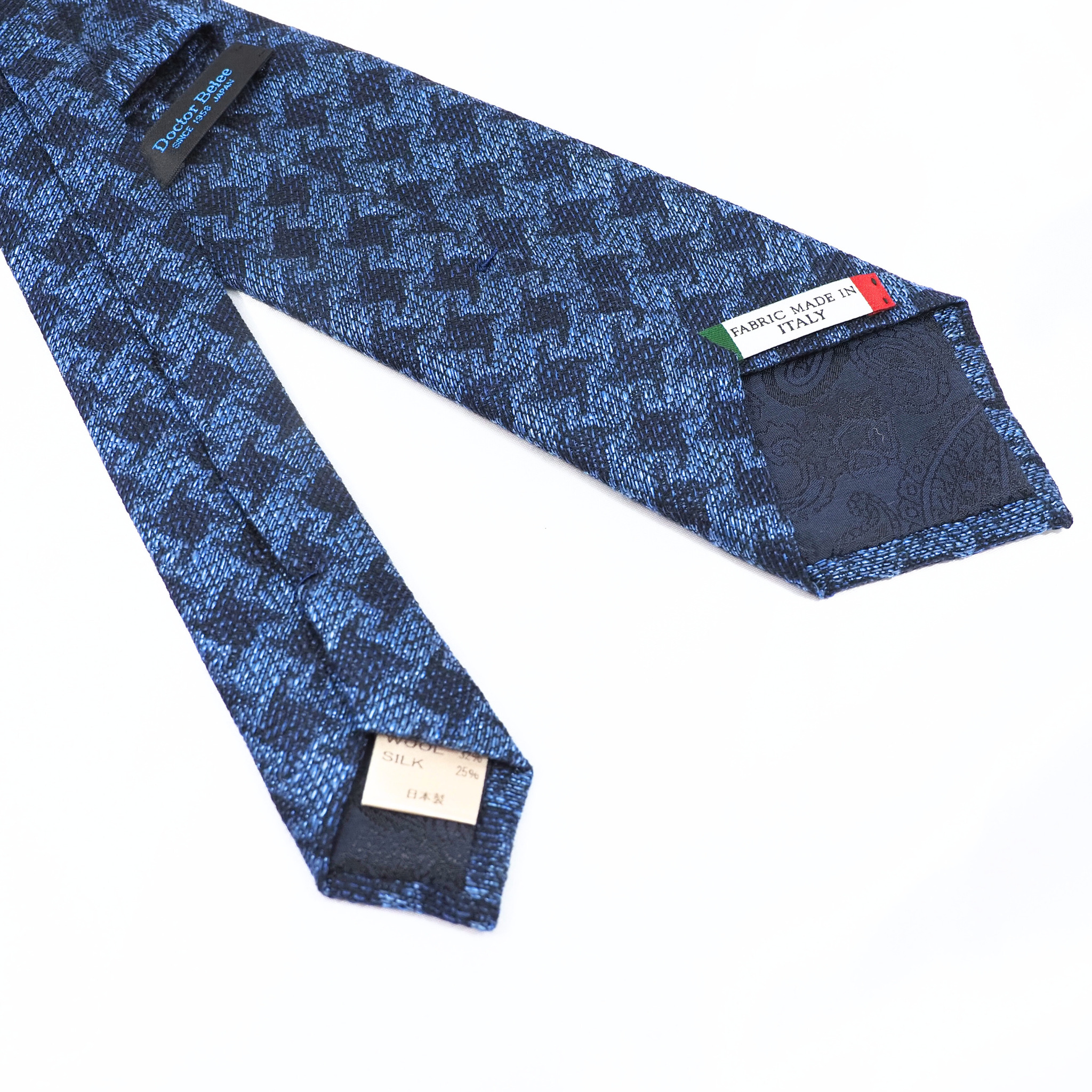 ブルーネームタイ コットン・ウール混