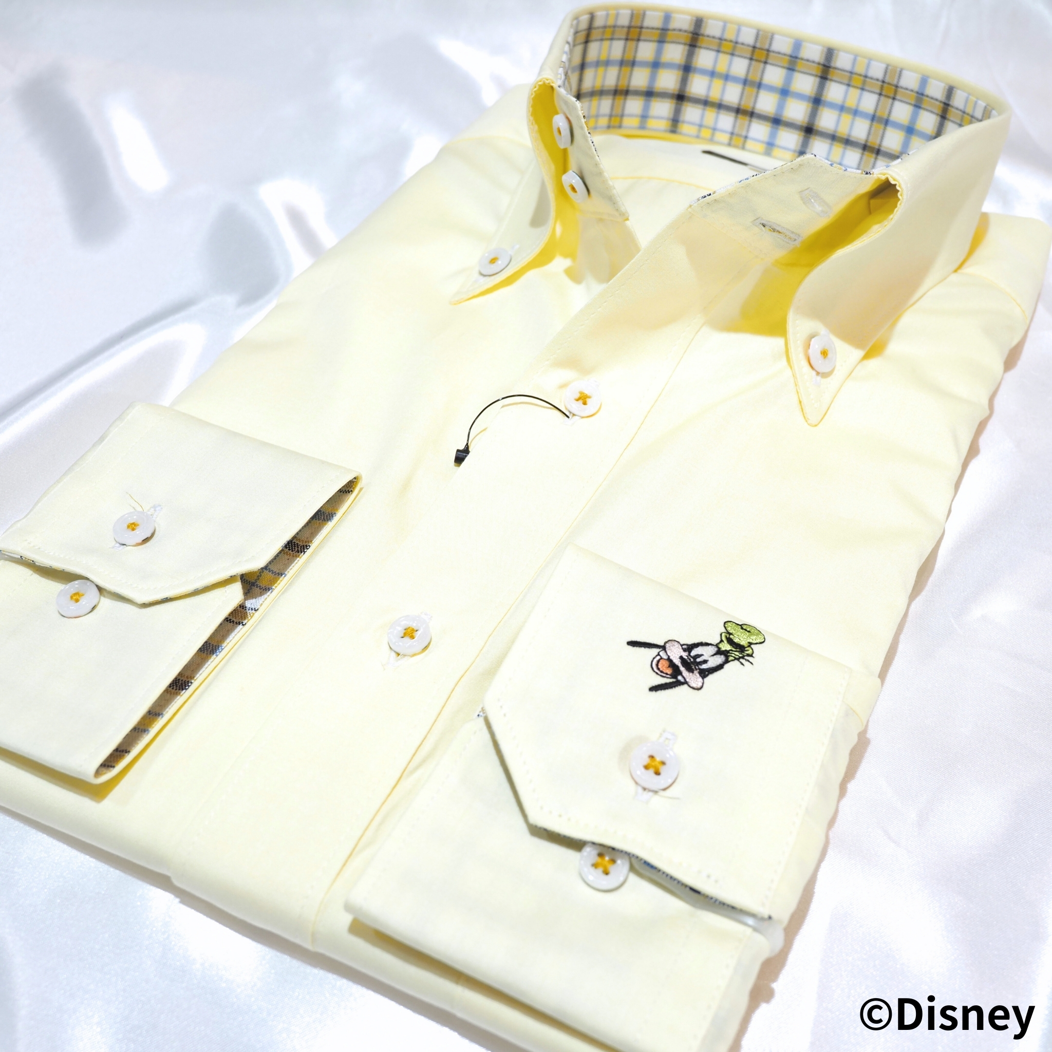 【Disney／グーフィー】刺繍ワイシャツ Mサイズ