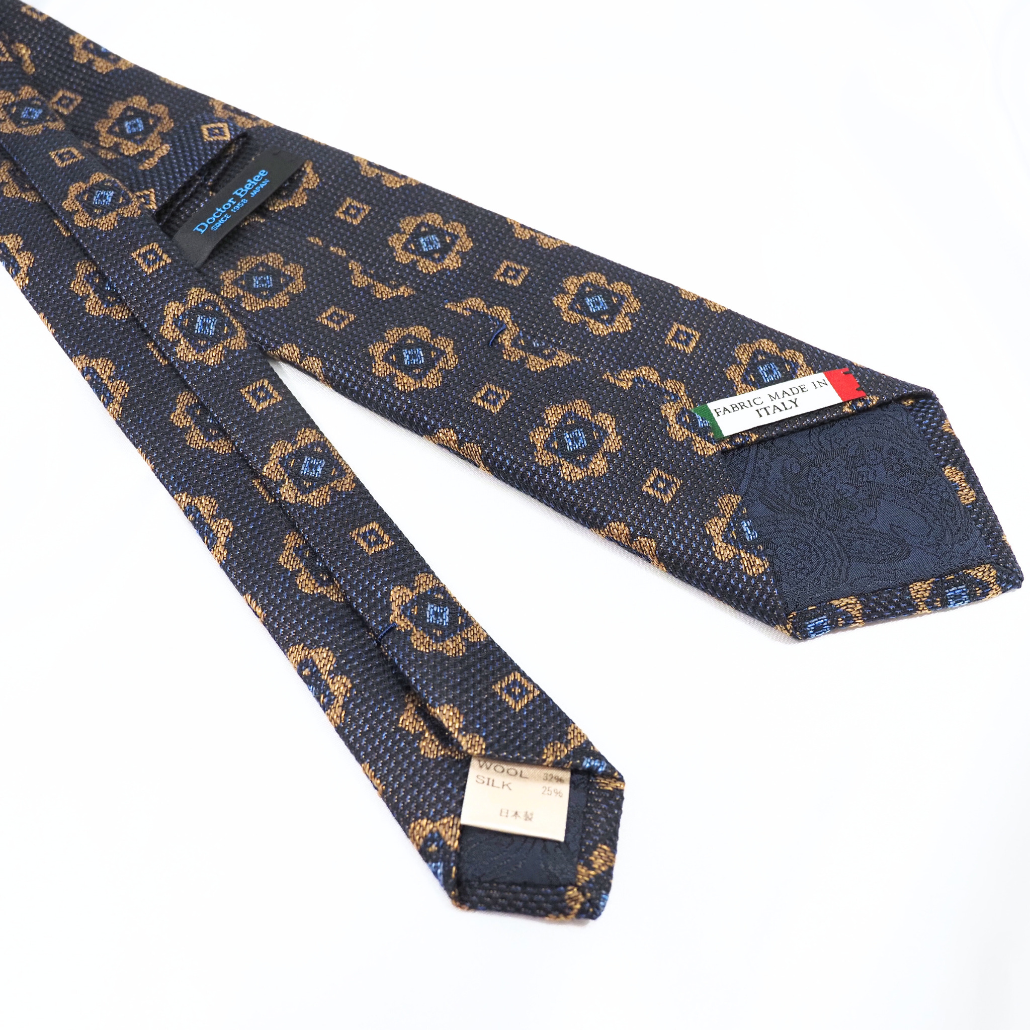 ブルーネームタイ コットン・ウール混