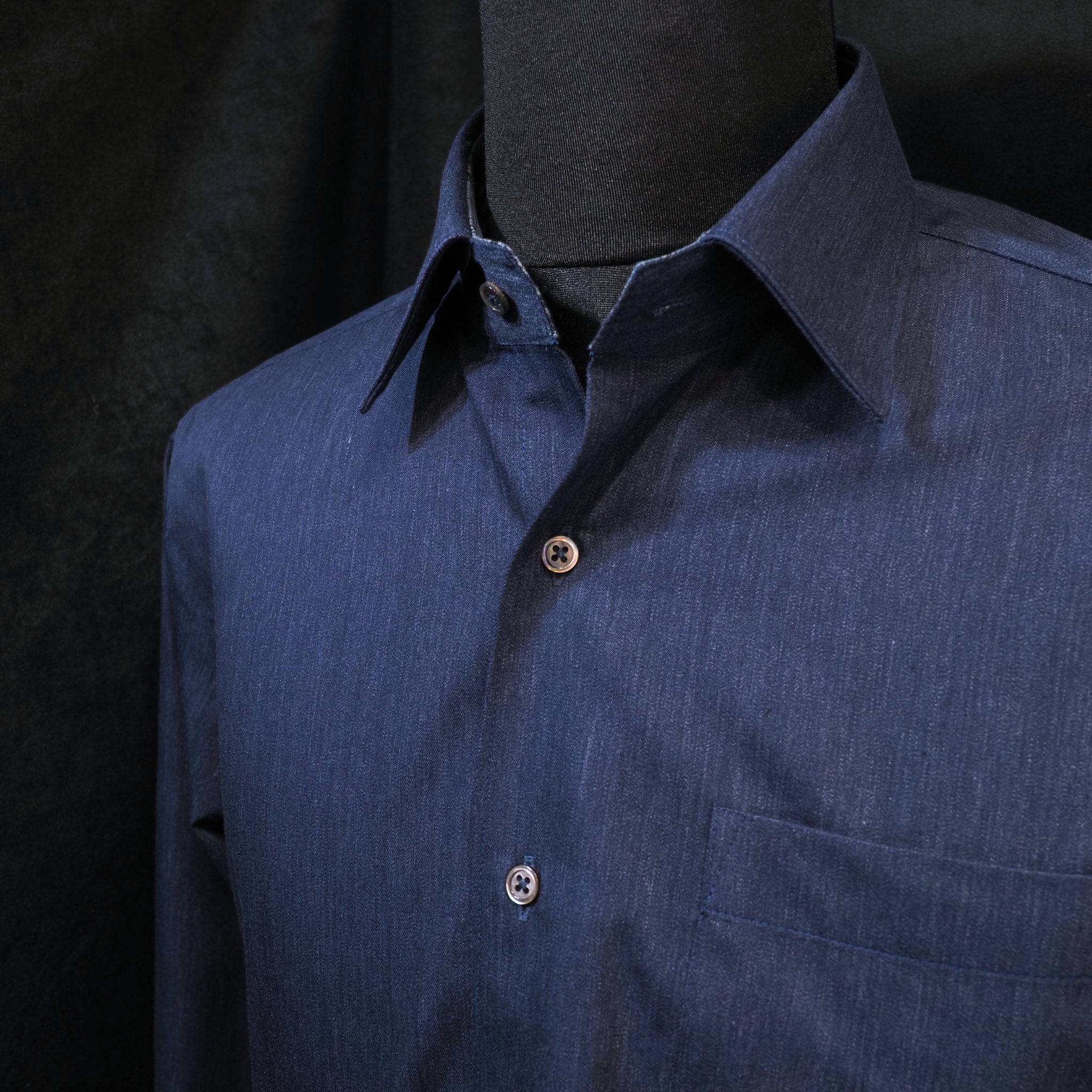 【シャンブレー 3L】ビジネスカジュアルシャツ長袖 N326101-2