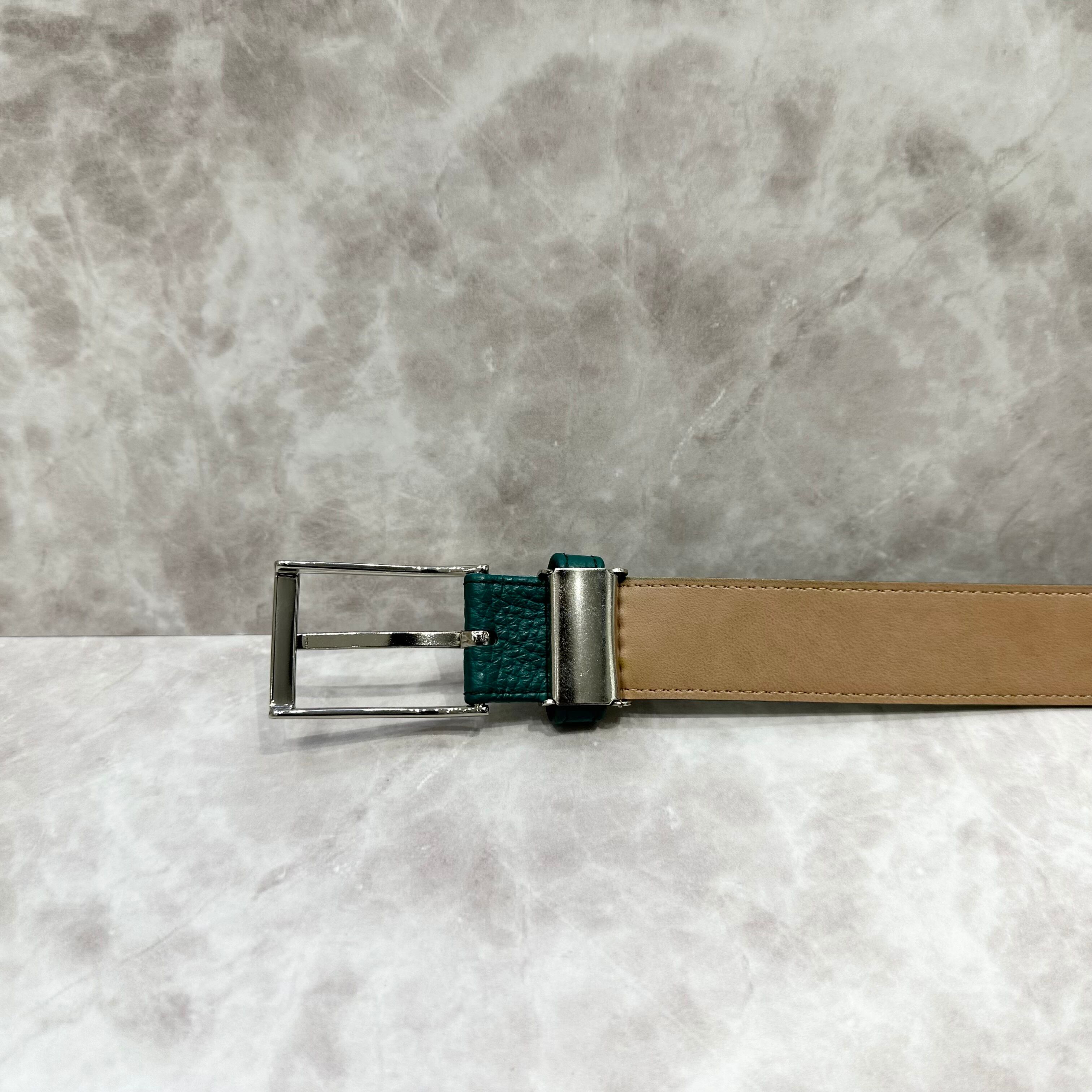 日本製ベルト<イタリアレザー>　【グリーン】