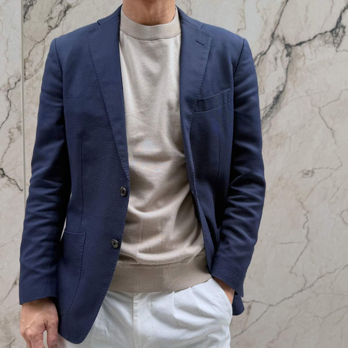 【半袖サマーニット クルーネック M】 KN6102-26DB-3