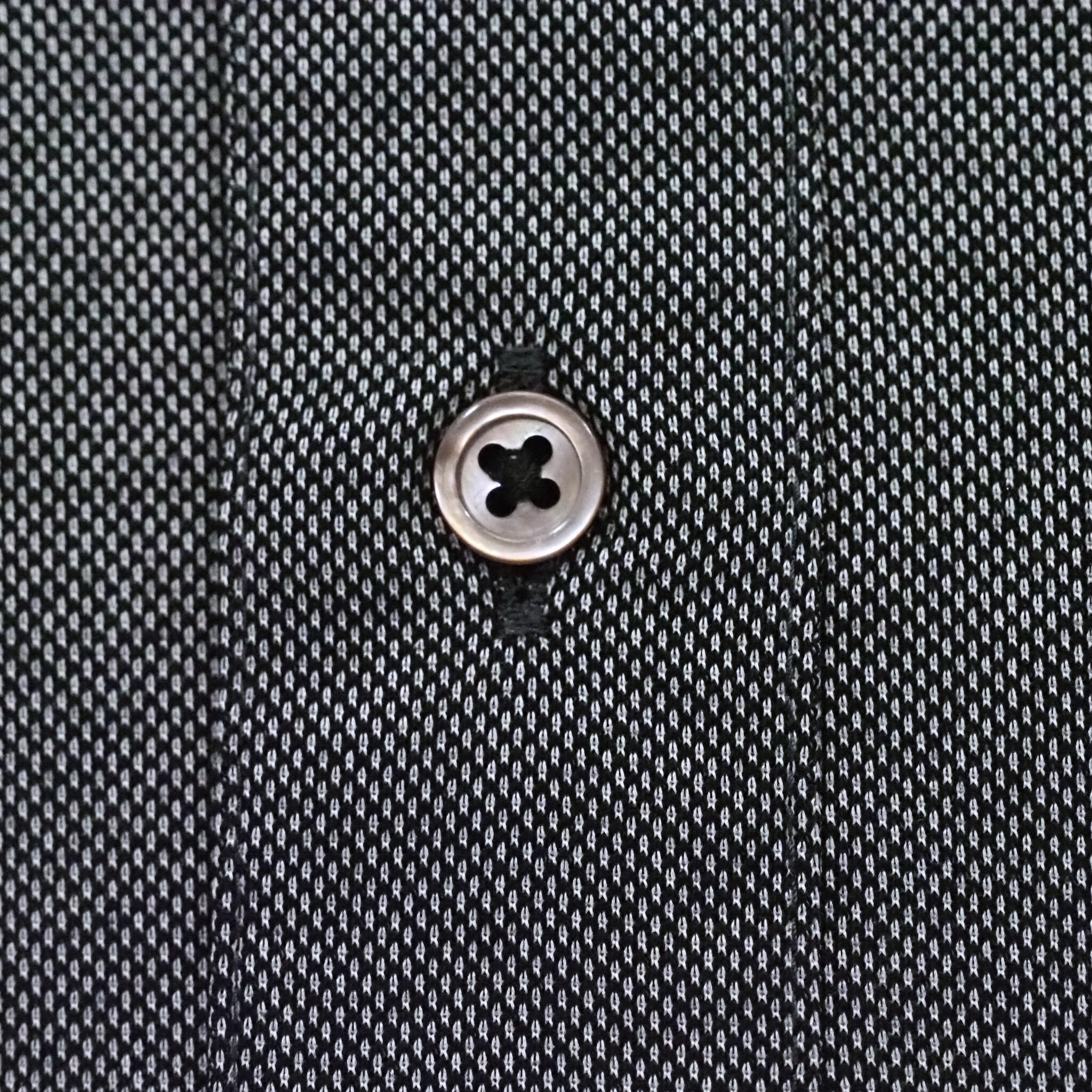 【半袖 L】ニットポロシャツ　324988-2　ブラックモク