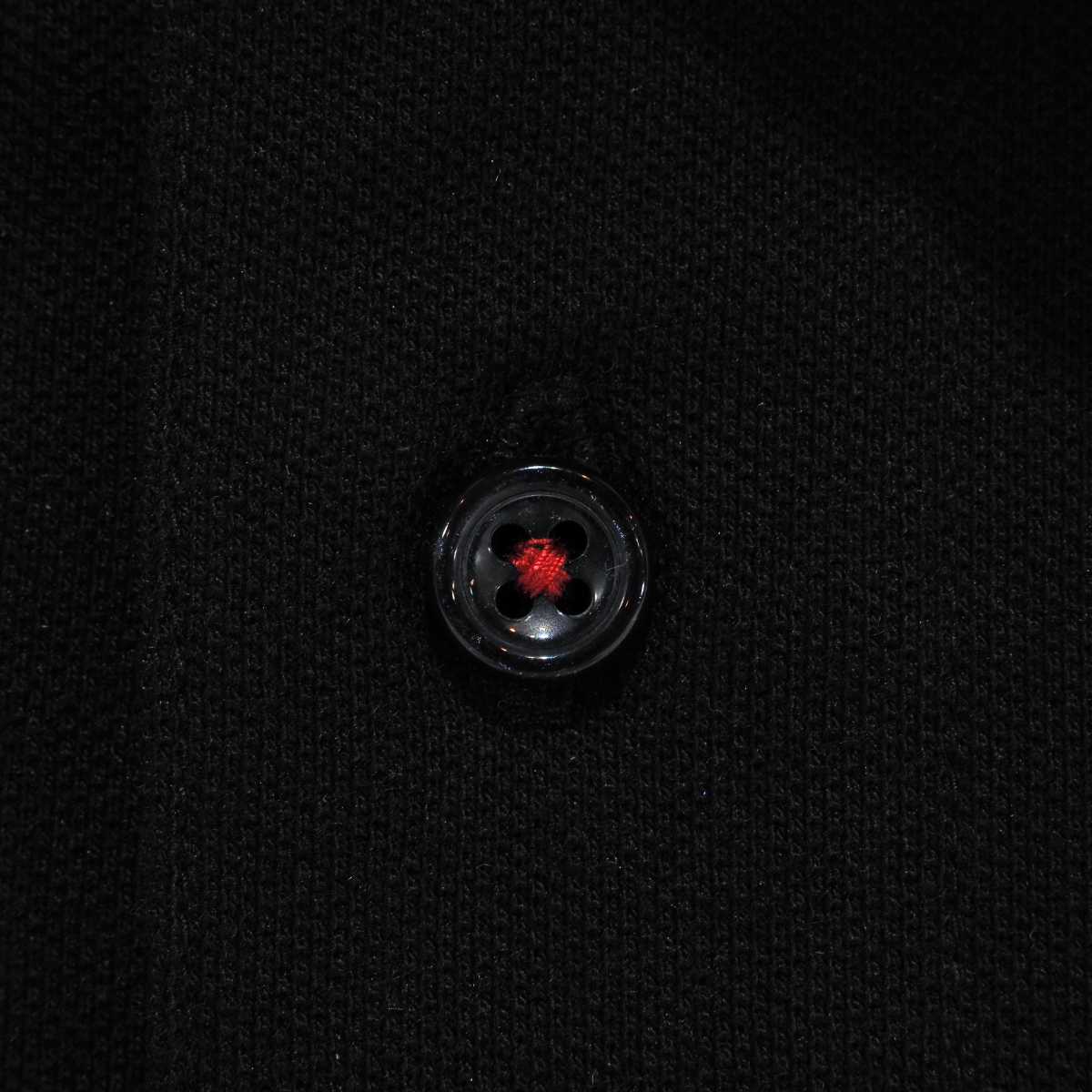 【半袖 L】ニットポロシャツ　N326113   ブラック