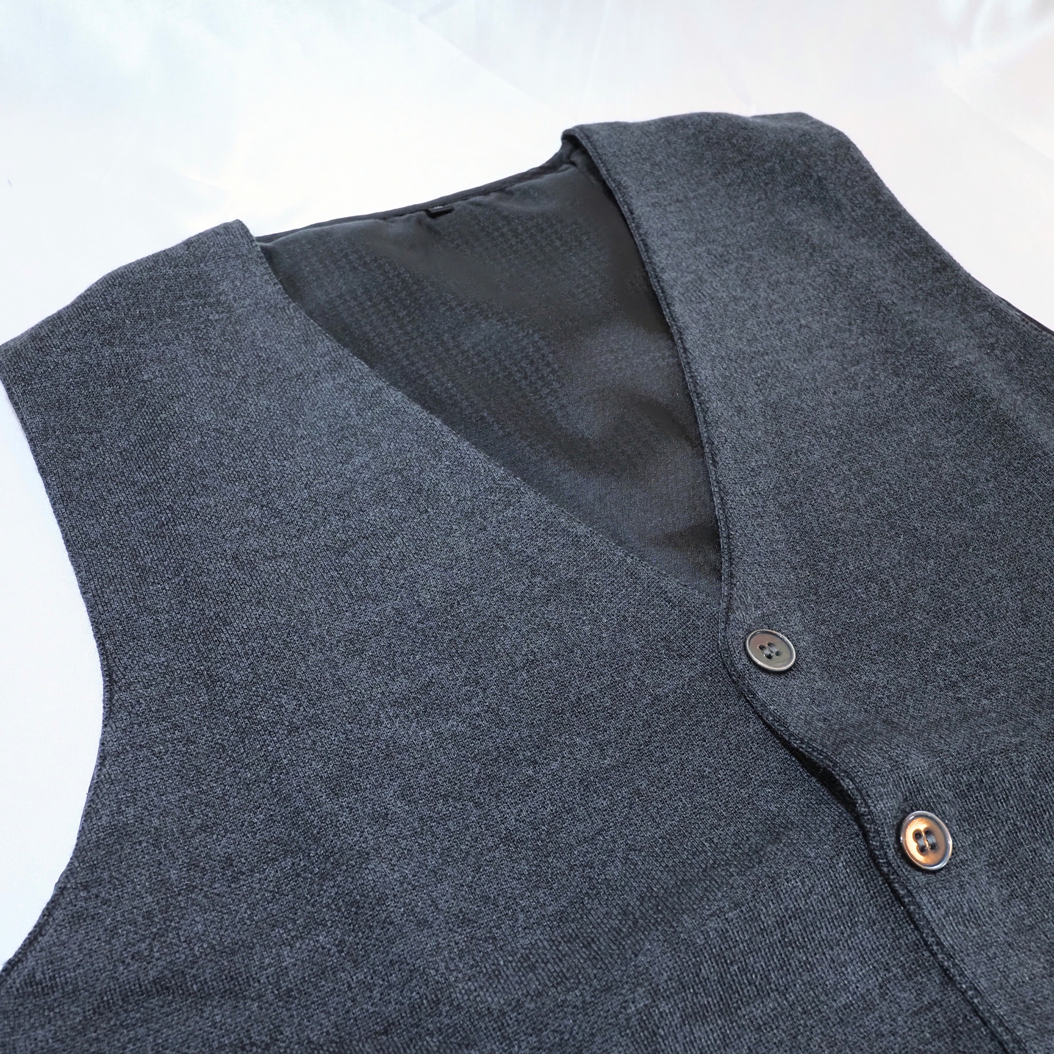 【オリジナルニットベスト M】チャコール KN5103-25DB-4