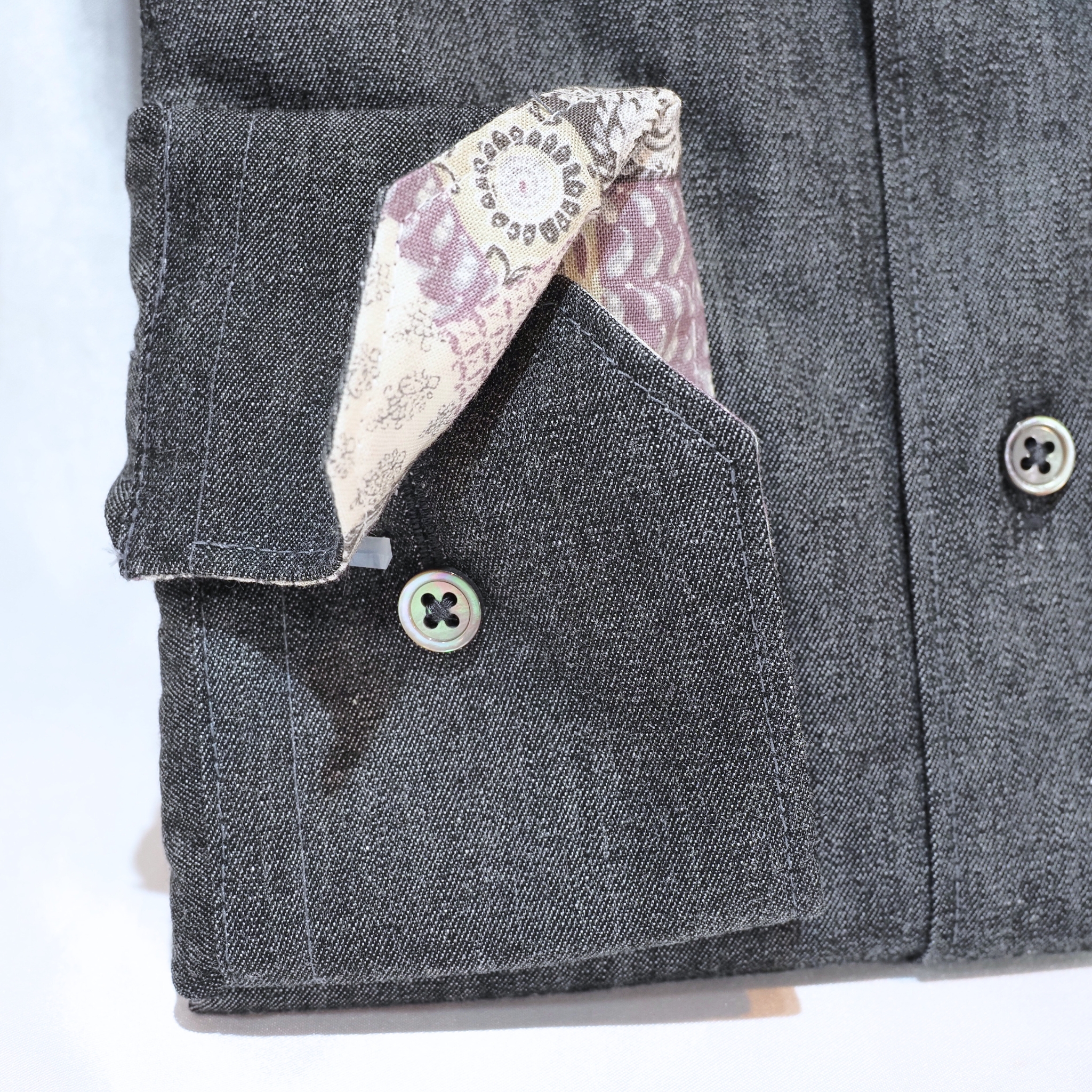 【シャンブレー LL】ビジネスカジュアルシャツ長袖 N326101-3