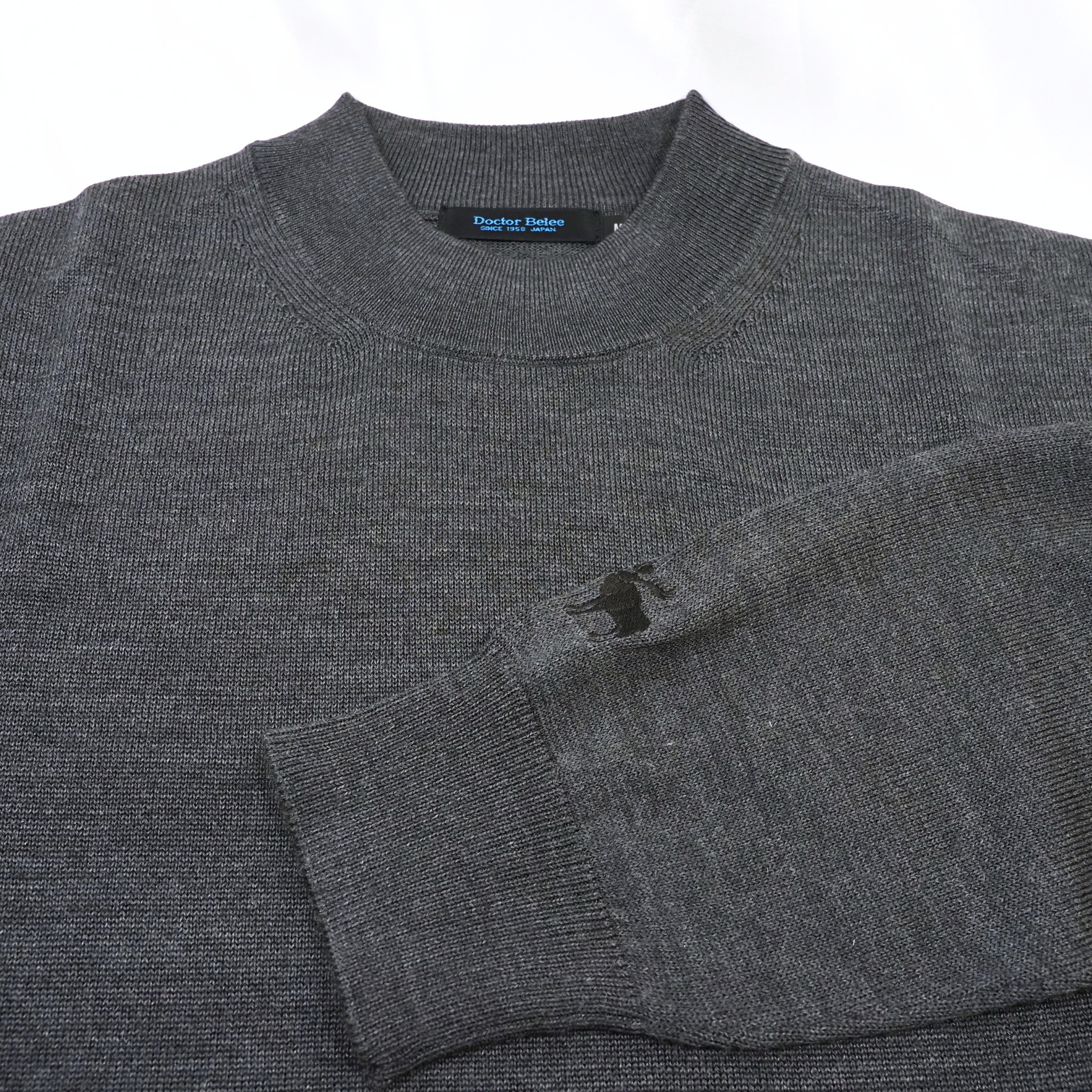 【オリジナルモックネックニット Mサイズ】グレー KN5101-25DB-2