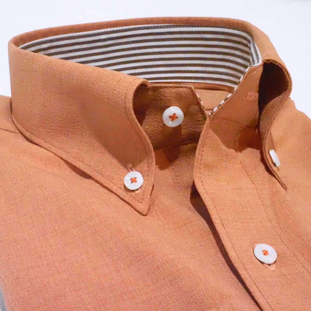 【メランジポリ M】ビジネスカジュアルシャツ長袖　N326106-2