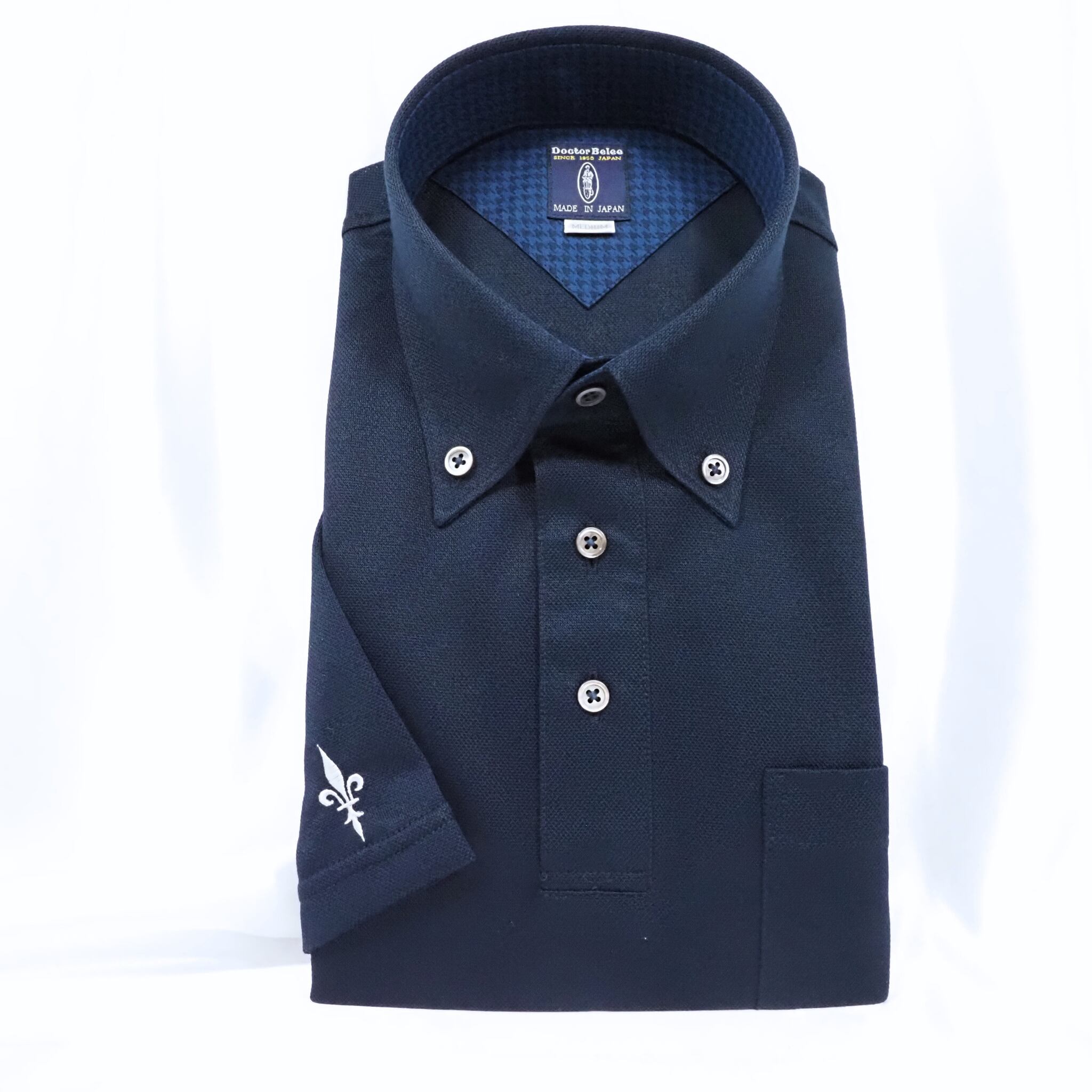 【半袖 L】ニットポロシャツ　324988-1 　ネイビー